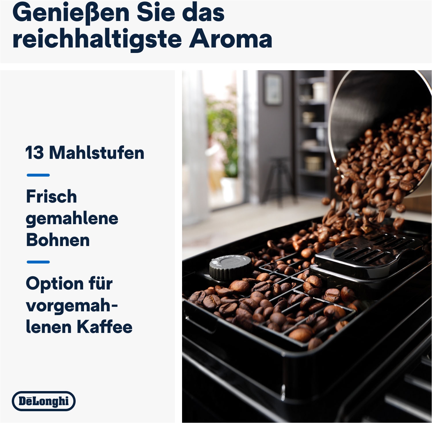 De'Longhi Kaffeevollautomat »Magnifica Start ECAM220.80.SB«, silber-schwarz