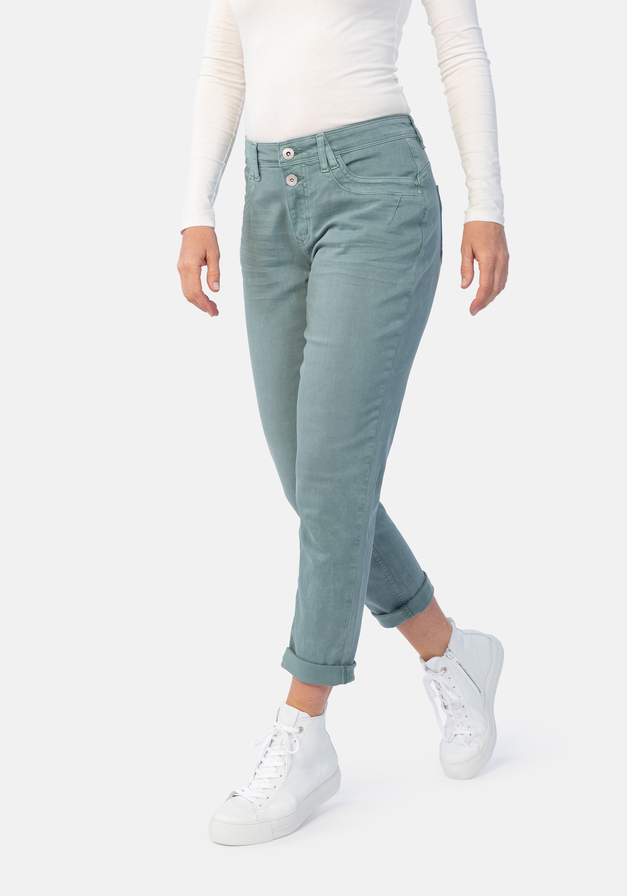 STOOKER WOMEN Boyfriend-Jeans »Davos Colour Denim Boyfriend Fit«, Jeans Boyfriend Fit Casual Denim Lässige Passform für Damen