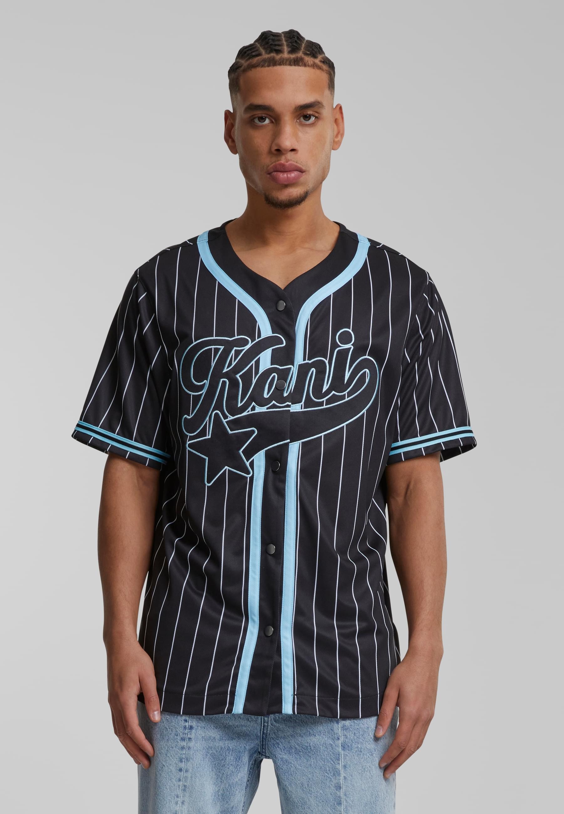 Karl Kani T-Shirt »Karl Kani Karl Kani Kani Star Logo Pinstripe Baseball Shirt«, (1 tlg.)