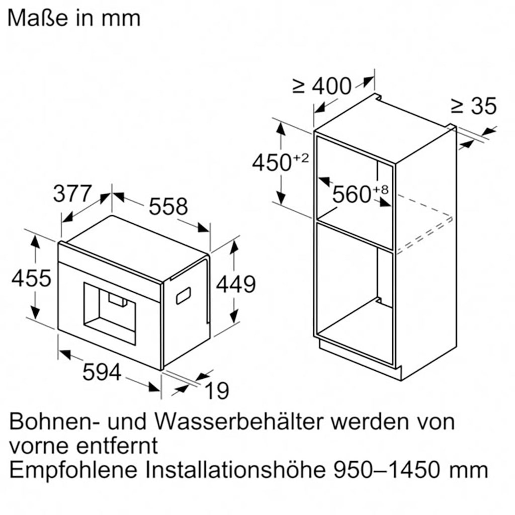 BOSCH Einbau-Kaffeevollautomat »CTL7181B0«