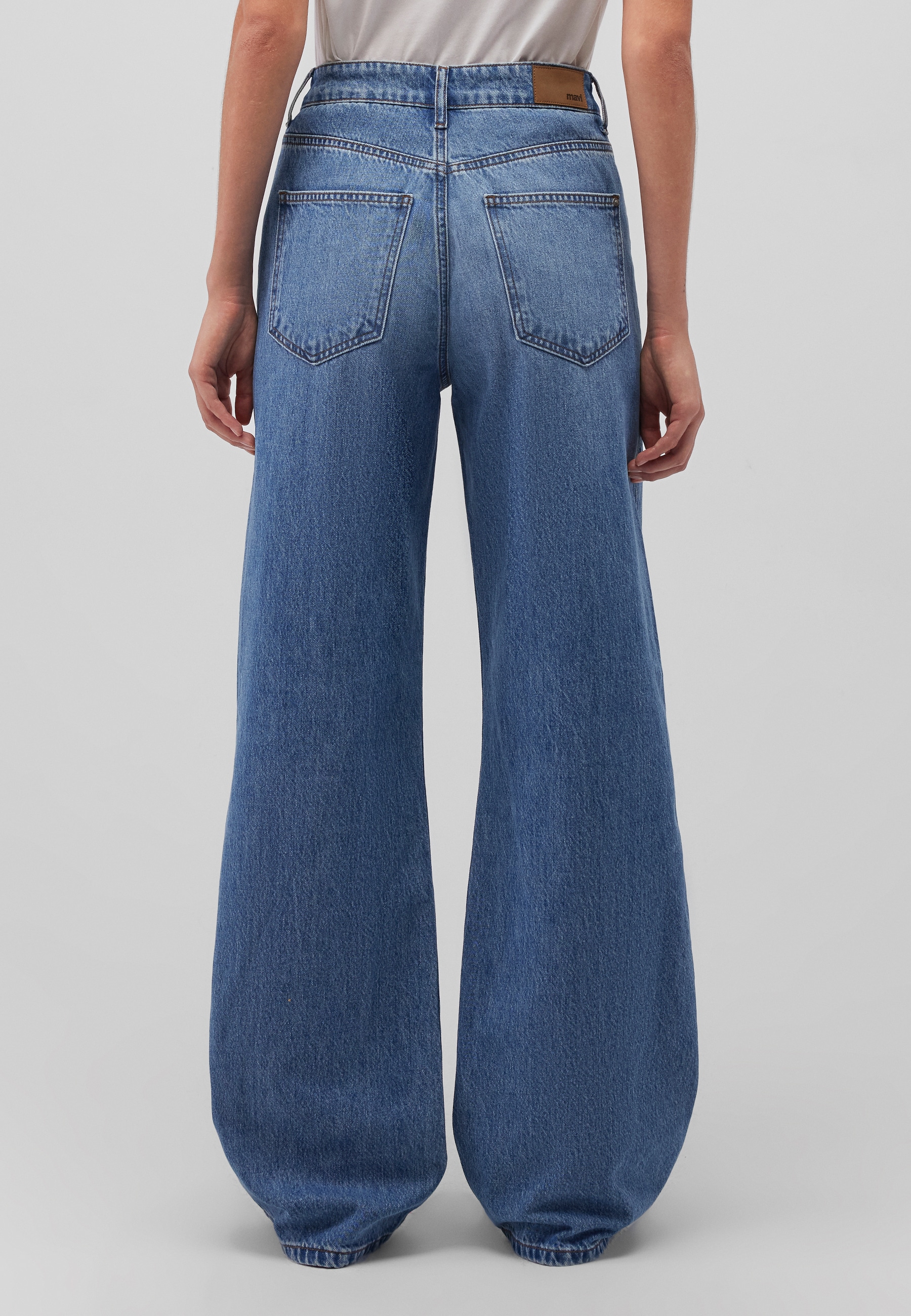 Mavi Loose-fit-Jeans »MALIBU WITH BELT«, Loose Wide Leg Jeans