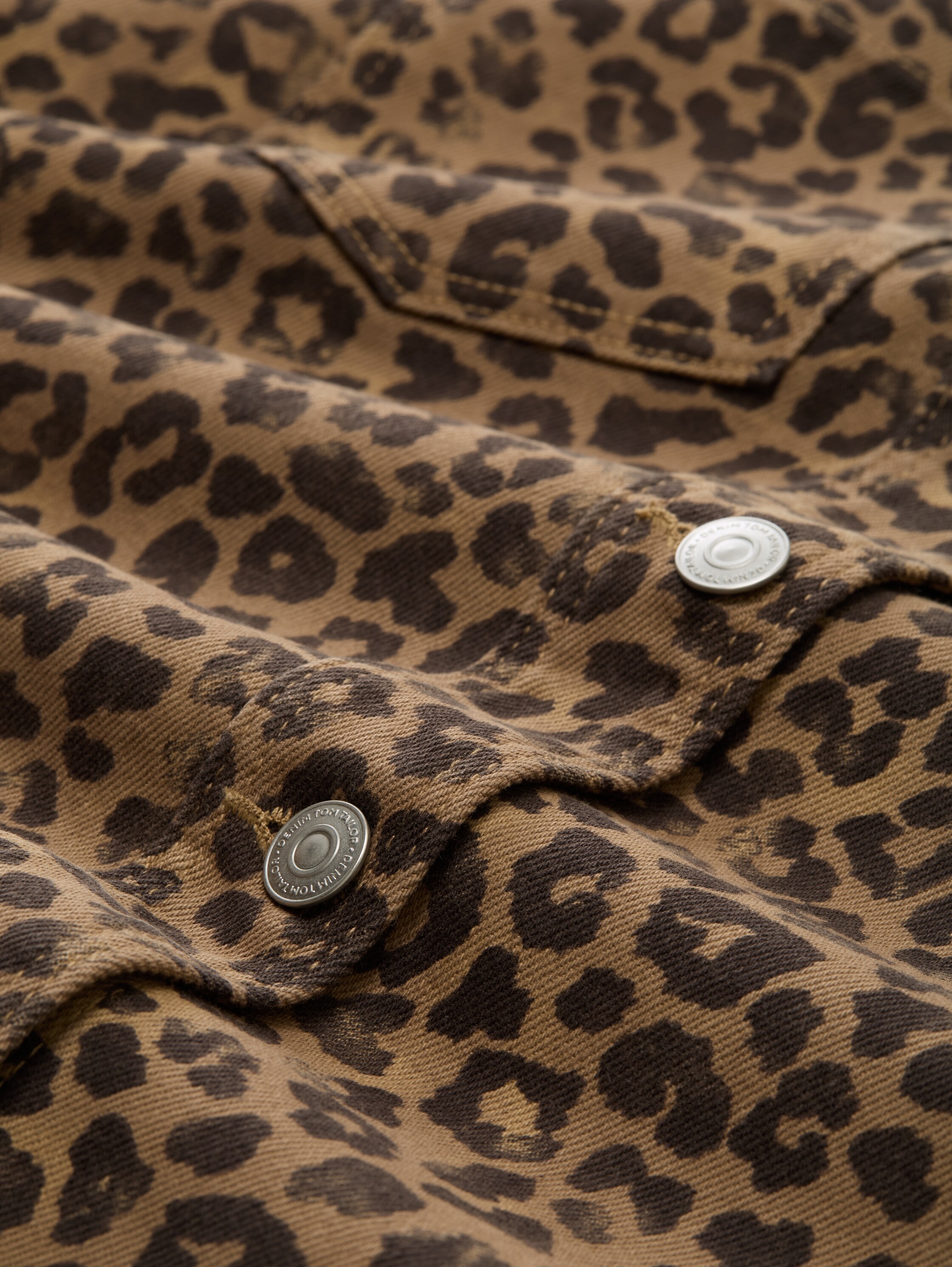TOM TAILOR Denim Langarmbluse, mit Animal-Print