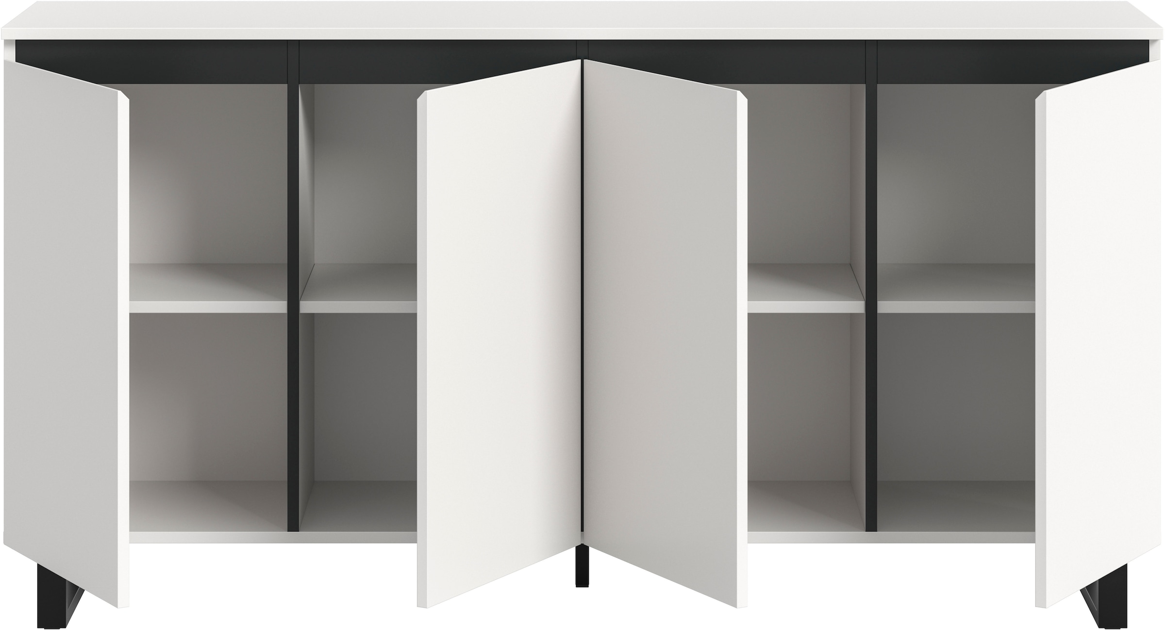 INOSIGN Sideboard »TOMA, Breite: 160 cm, mit Metall-Kufen-Fuß, 4 Türen, 4 Einlegeböden«, Anrichte, Kommode, Schrank, Board, Higboard