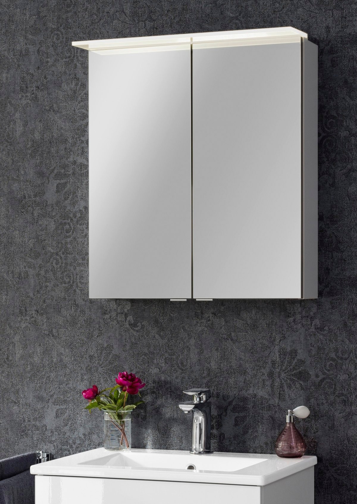 FACKELMANN Spiegelschrank »PE 60 2 Breite | - Badmöbel BAUR weiß«, 60 cm, Türen