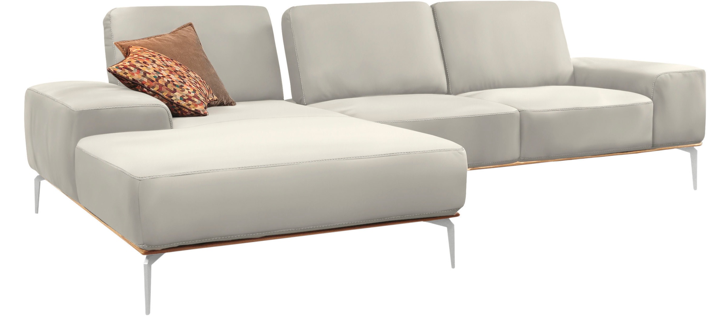 W.SCHILLIG Ecksofa "run, Designsofa, bequem, L-Form", mit elegantem Holzsoc günstig online kaufen