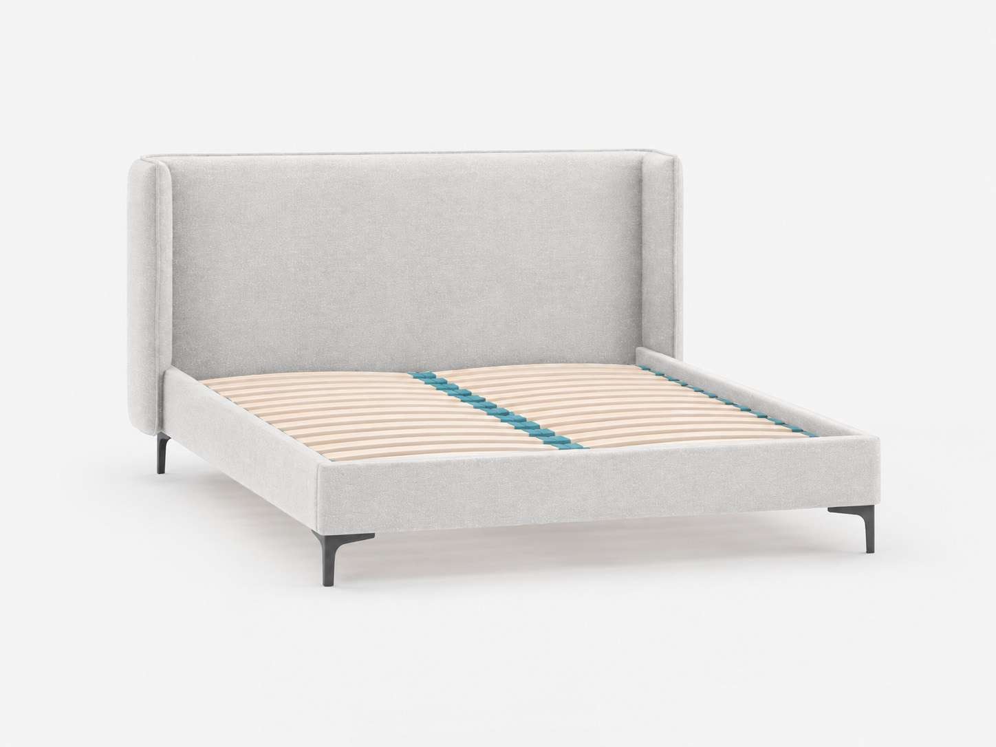 Home affaire Polsterbett »LYSEKIL Bettgestell mit Lattenrost, Breite 140/160/180/200cm, Chenille« Rahmenbett mit Kopfteil, ohne Matratze und Topper