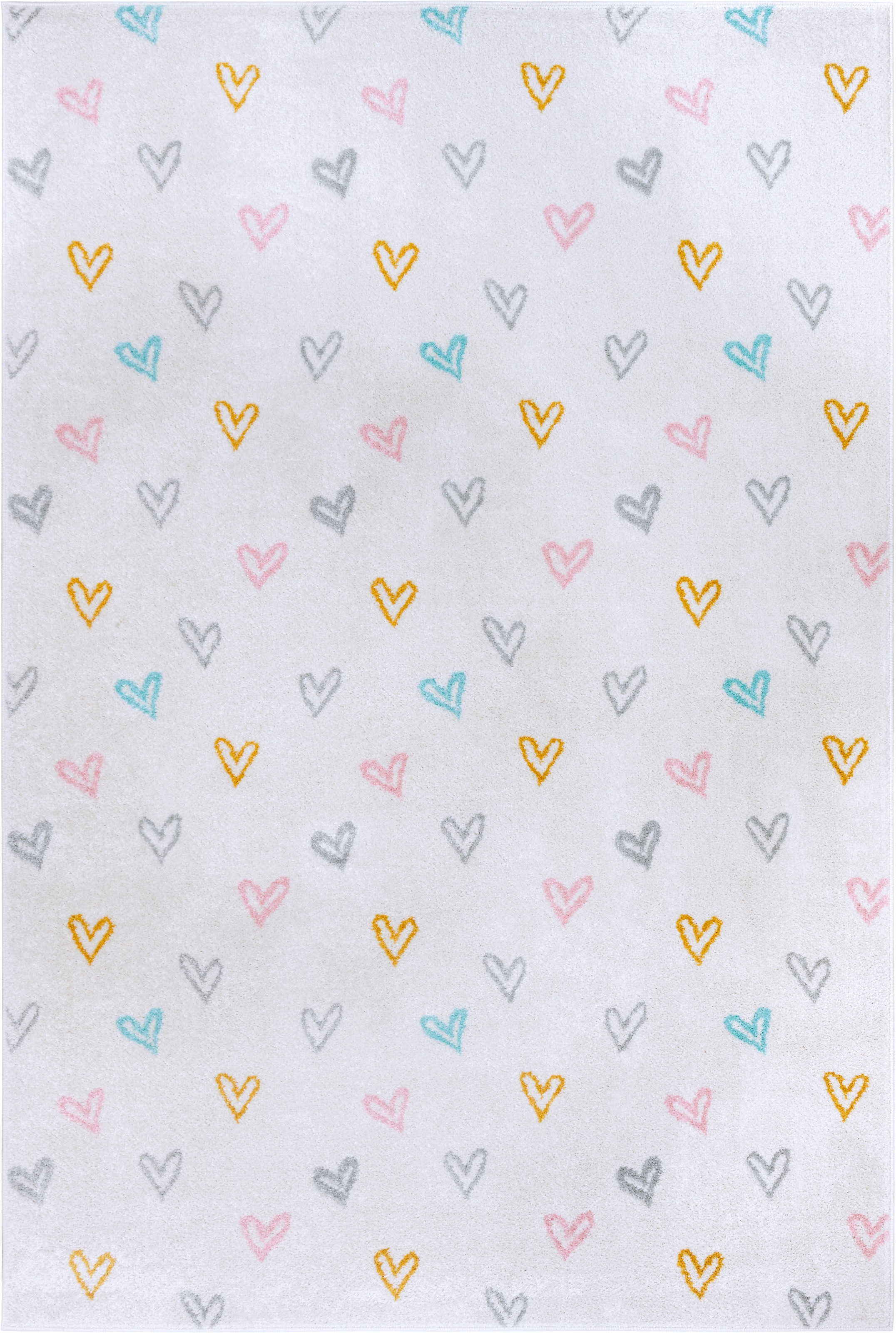 HANSE Home Kinderteppich »Adventures Hearts«, rechteckig, 7 mm Höhe, Spielteppich, fest, Kinderzimmer, Kurzflor, Spielunterlage
