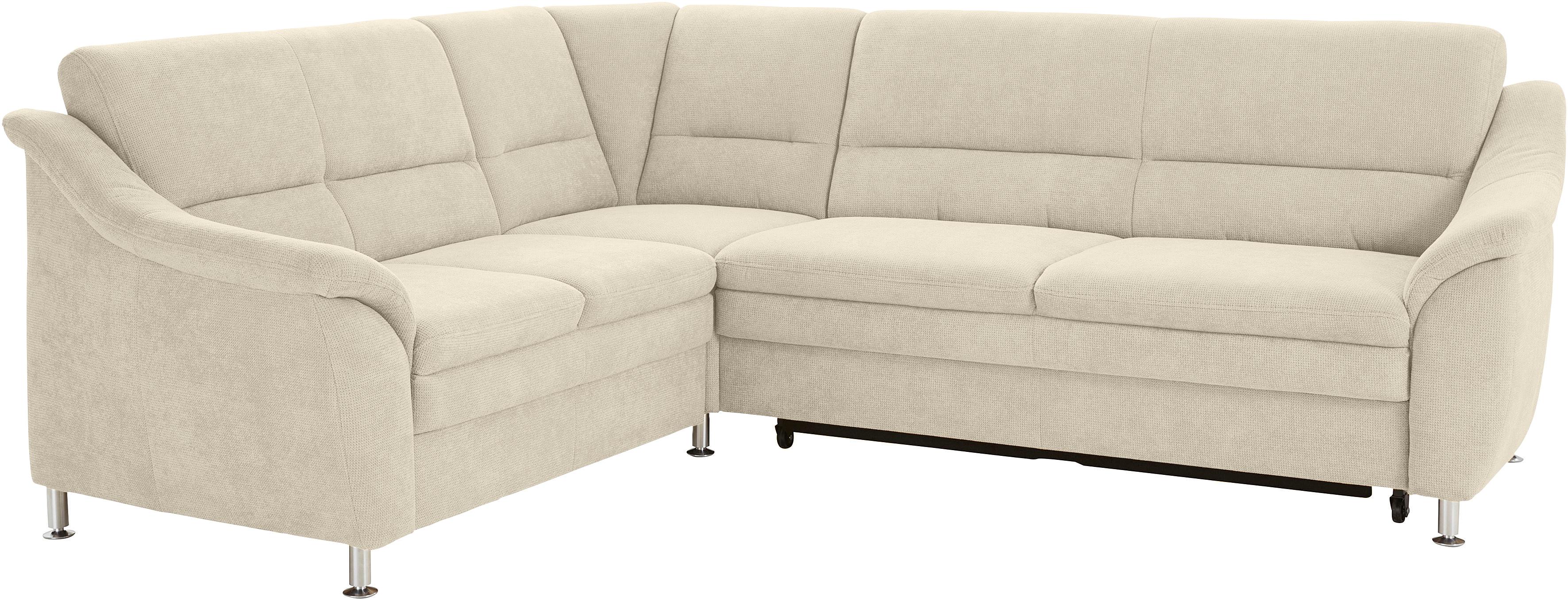 sit&more Ecksofa "Cardoso L-Form" mit Federkern, wahlweise mit Schlaffunktion und Schubkasten