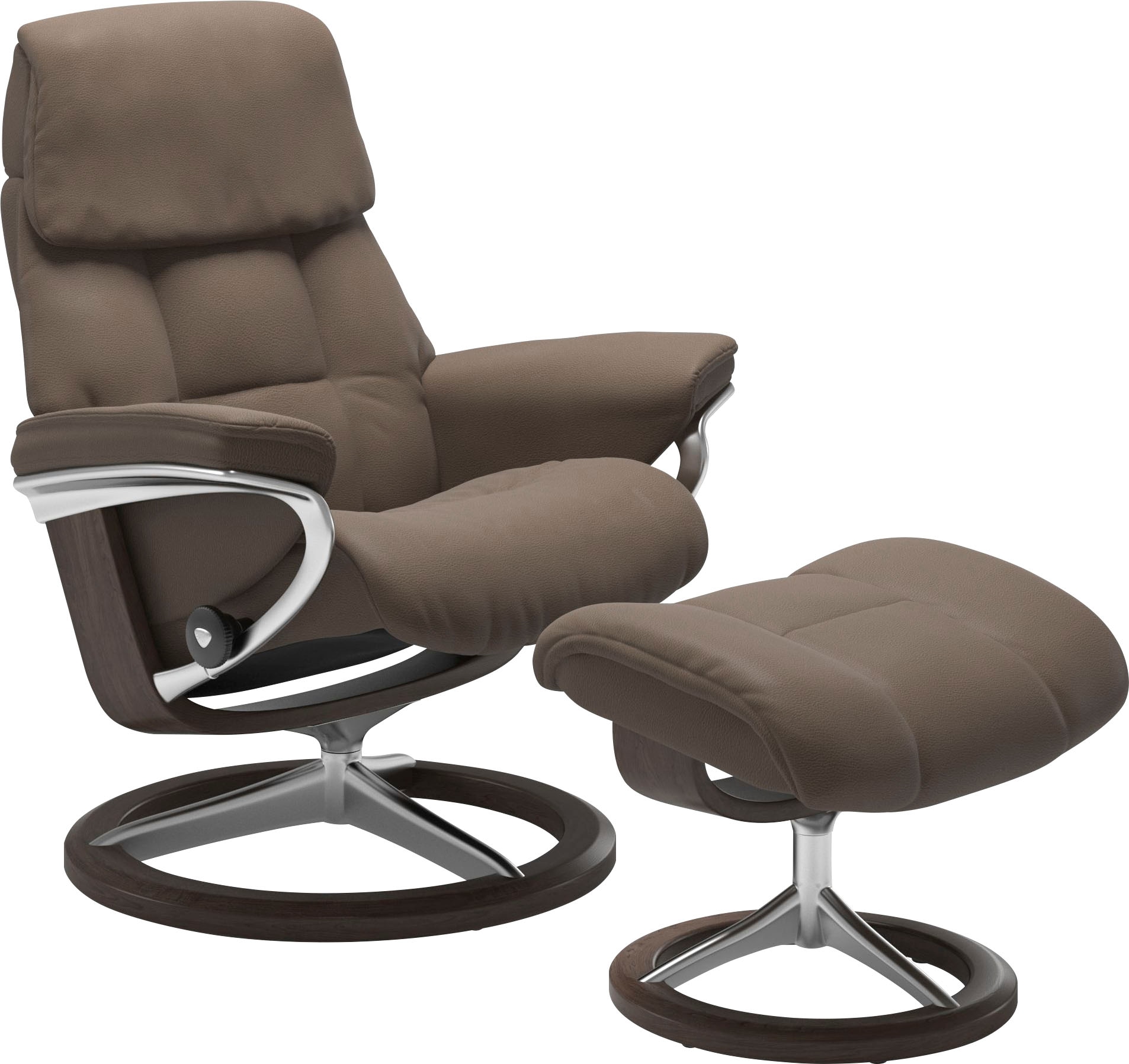 Stressless Relaxsessel "Ruby", (Set, Relaxsessel mit Hocker), mit Signature Base, Größe S, Gestell Eiche, Wenge, Braun &