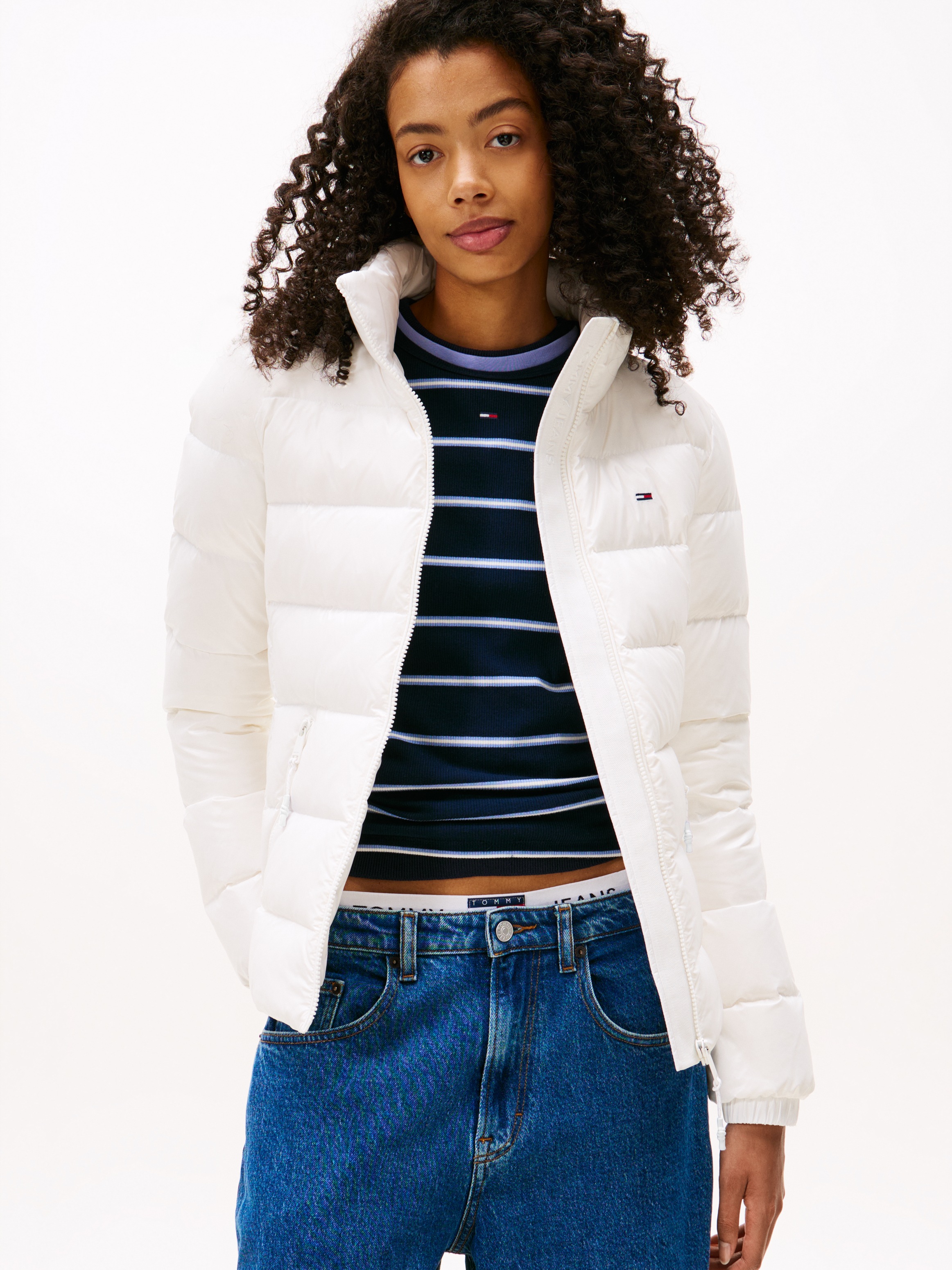Tommy Jeans Steppjacke "TJW SLIM ZIP PRINT DOWN JACKET" günstig online kaufen