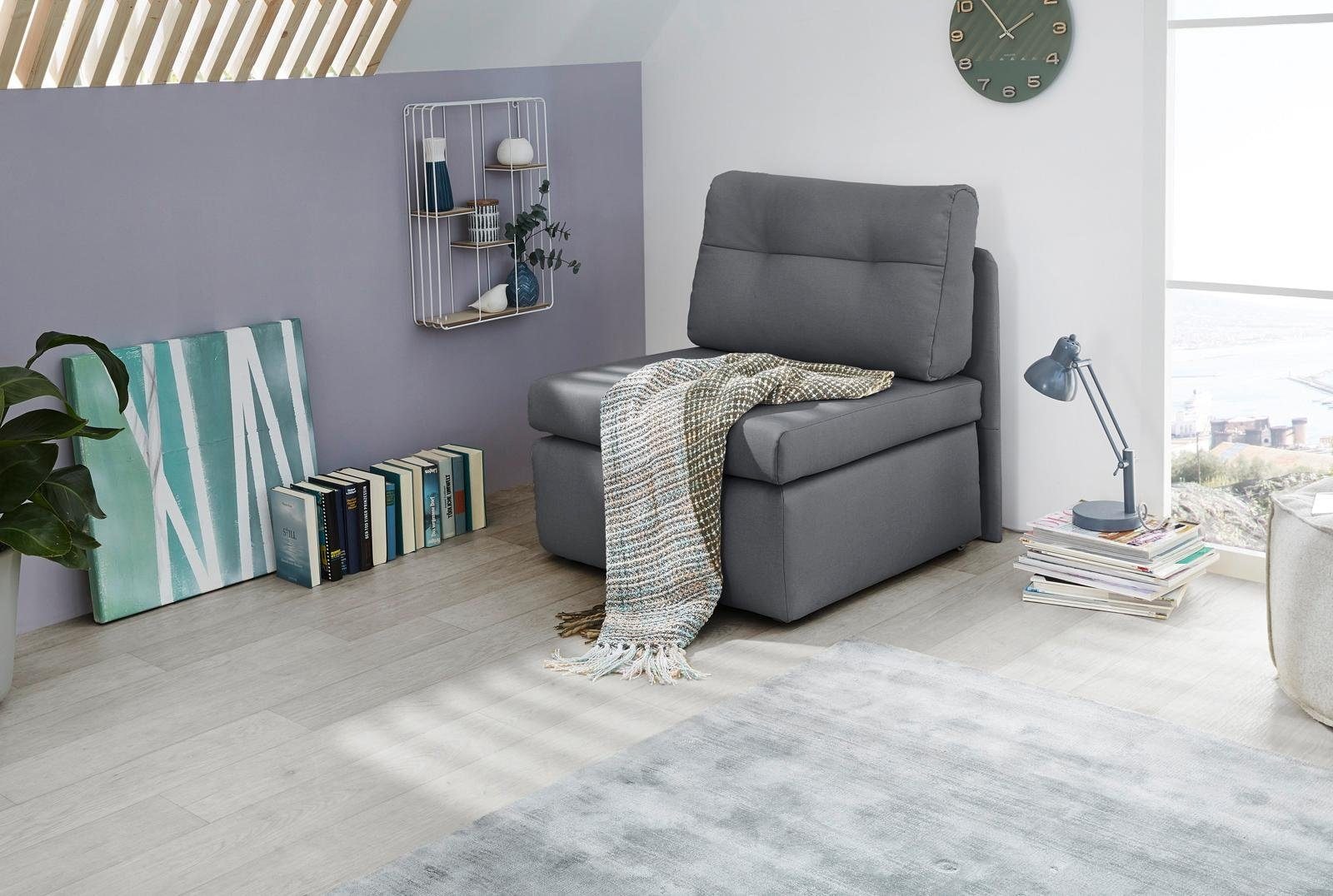 INOSIGN Sessel »Missy«, Loungesessel aus Cord, in 2 Größen, mit  Schlaffunktion, Pouf-Funktion. kaufen | BAUR