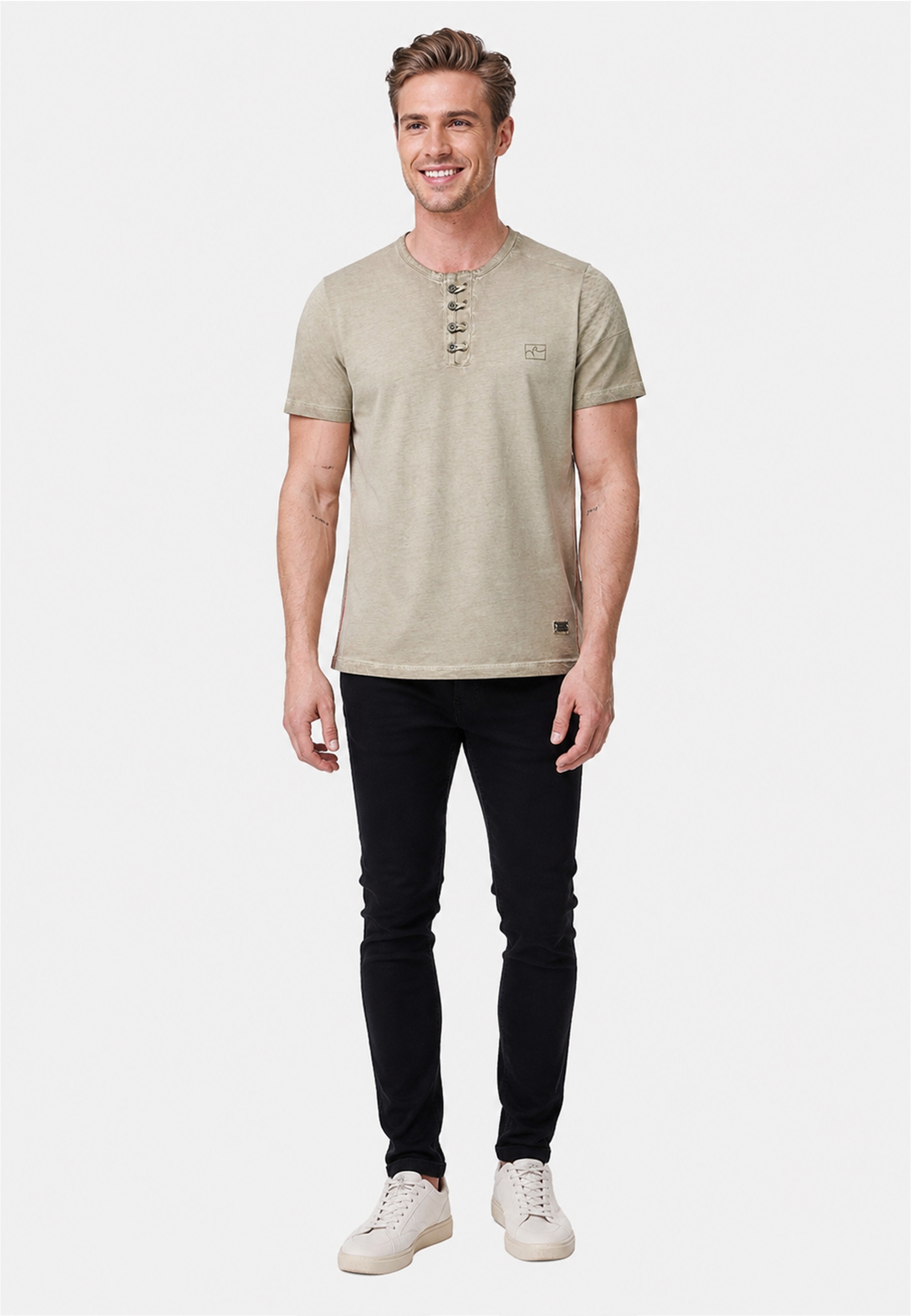 Rusty Neal T-Shirt »15350« mit Henley-Knopfleiste