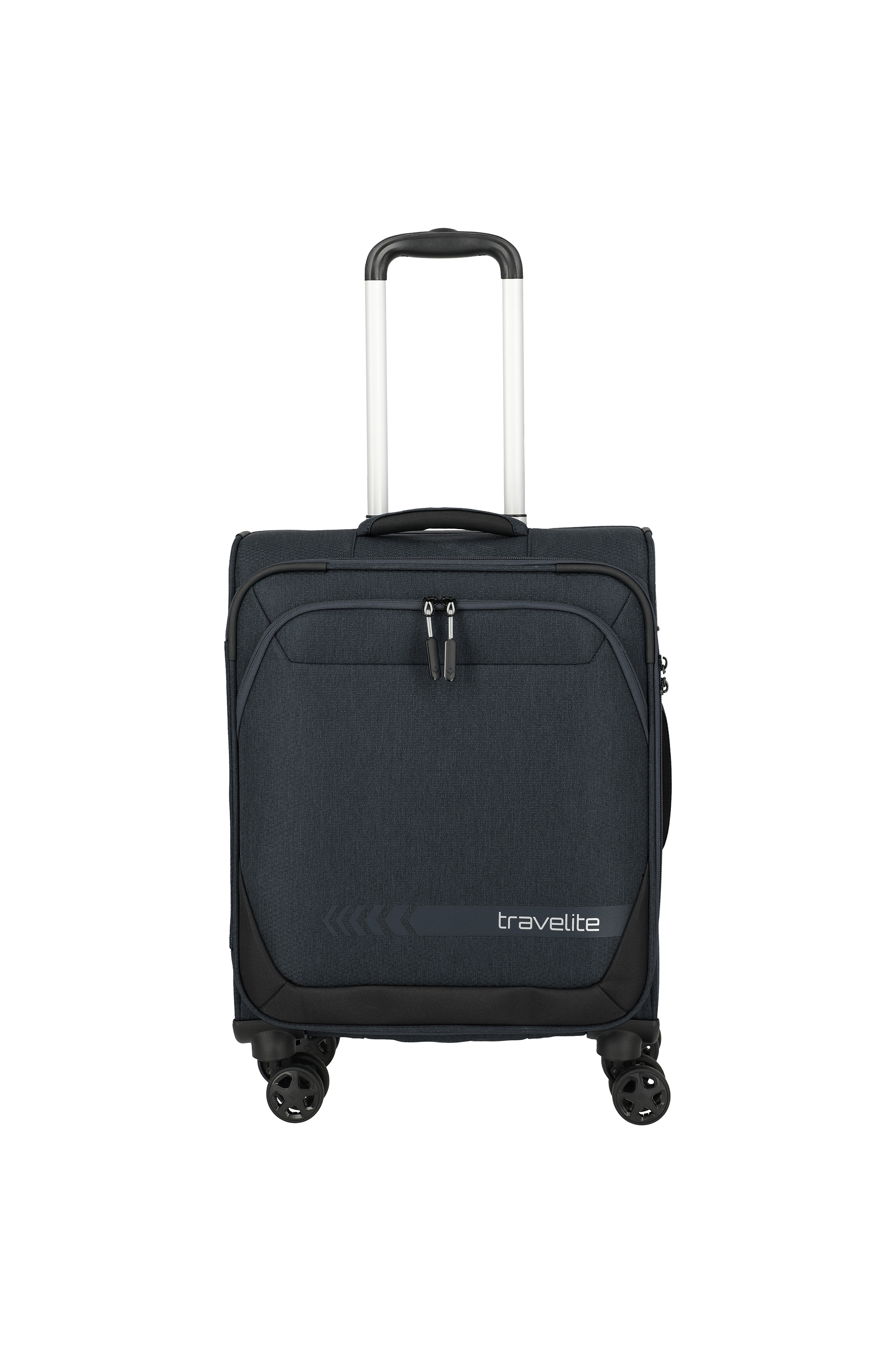 travelite Handgepäckkoffer "KICK OFF Reisekoffer" 37 l 4 Rollen 4 Doppelrollen, Außentaschen und Packgurte – leicht und robust