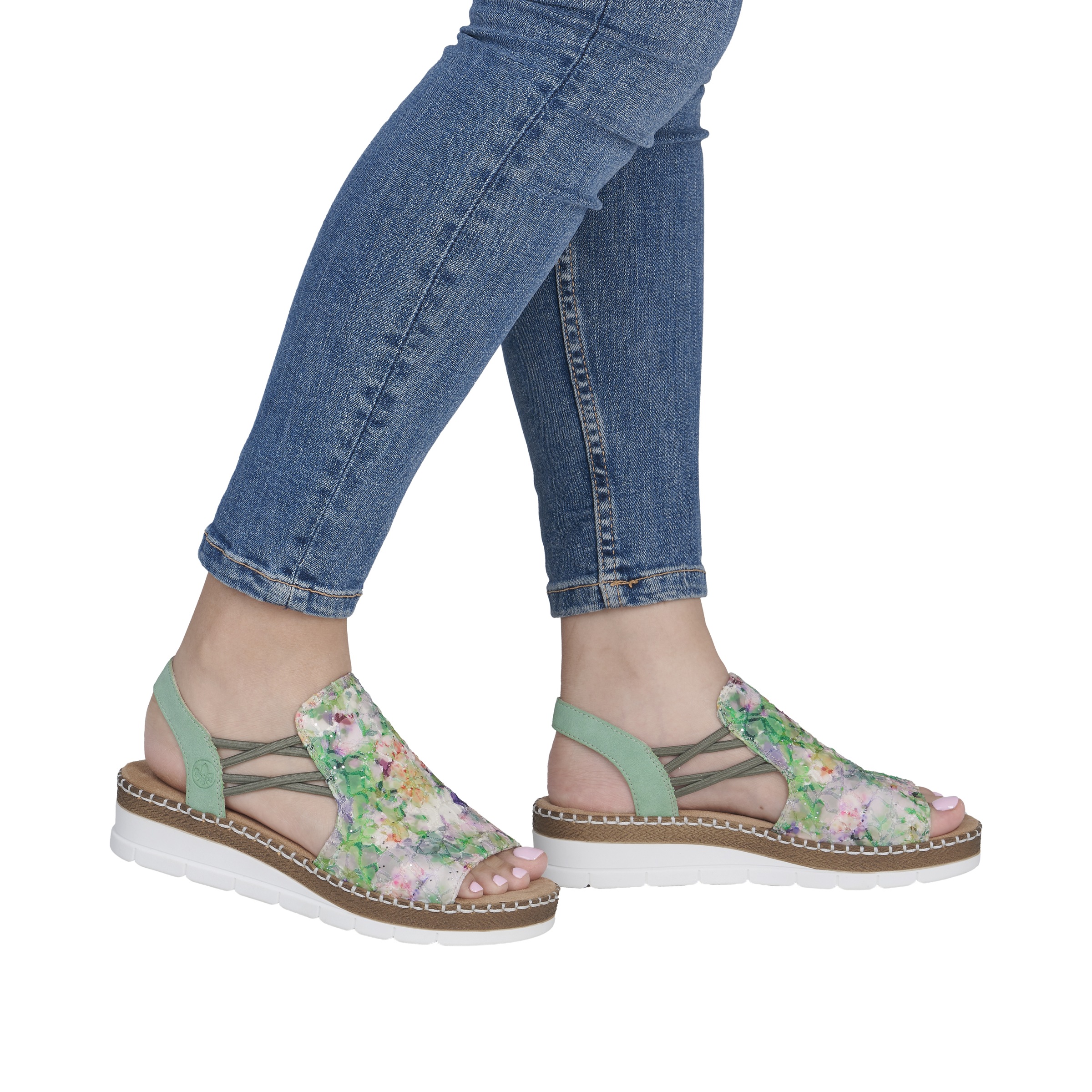 Rieker Sandale Sommerschuh, Sandalette, Keilabsatz, in modischer Optik günstig online kaufen