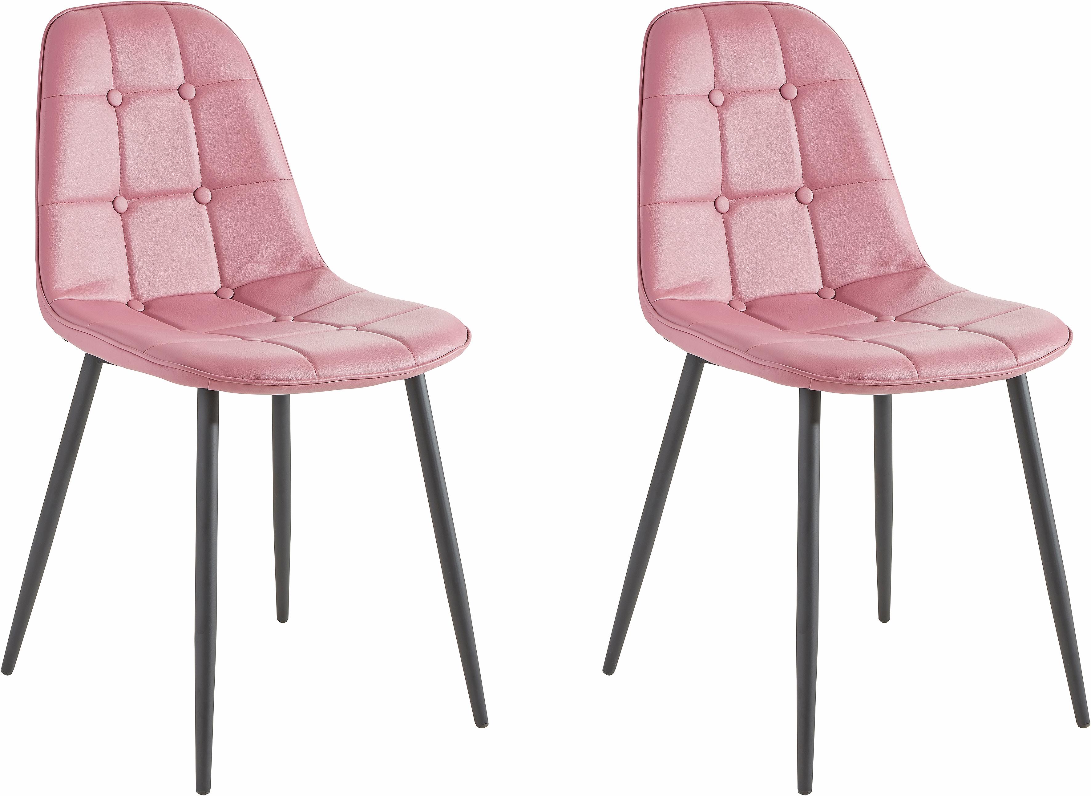 OTTO home Esstisch, Breite 160 cm und 4 Esszimmerstühle, Bezug in Kunstleder