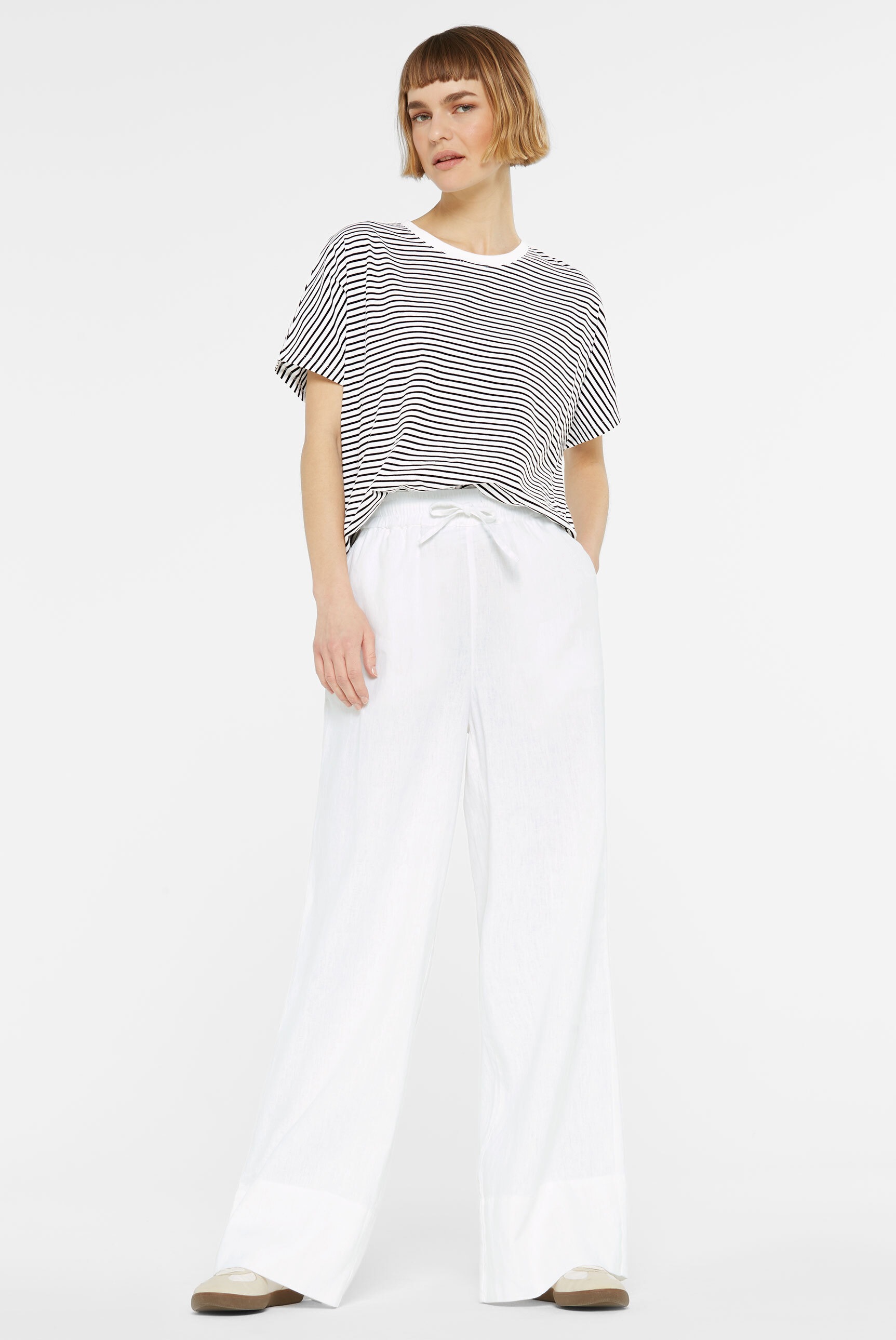 SENSES.THE LABEL Schlupfhose  mit Elastikbund und Kordel