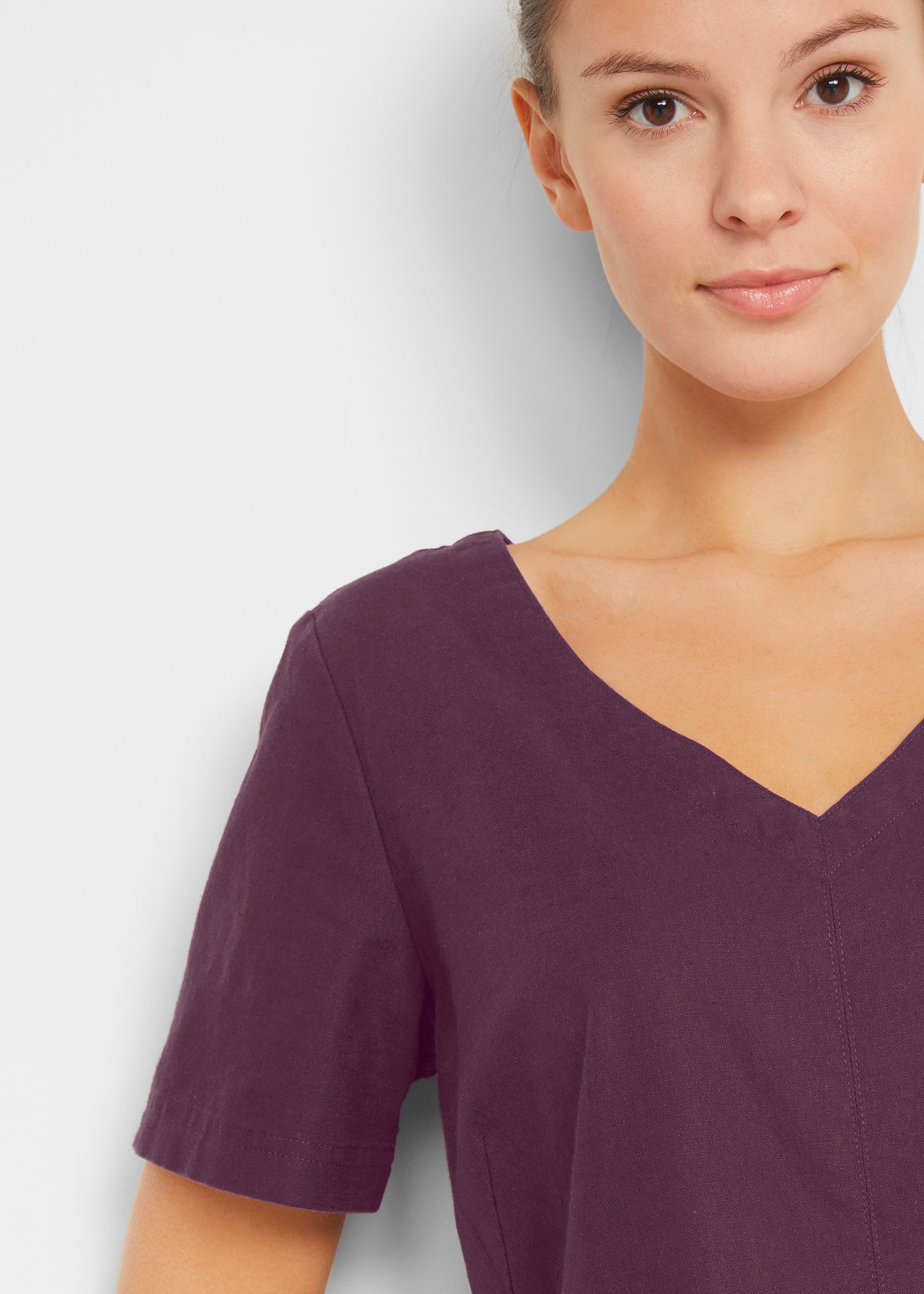 bonprix Minikleid »Minikleid mit Leinen« Minikleid mit Leinen