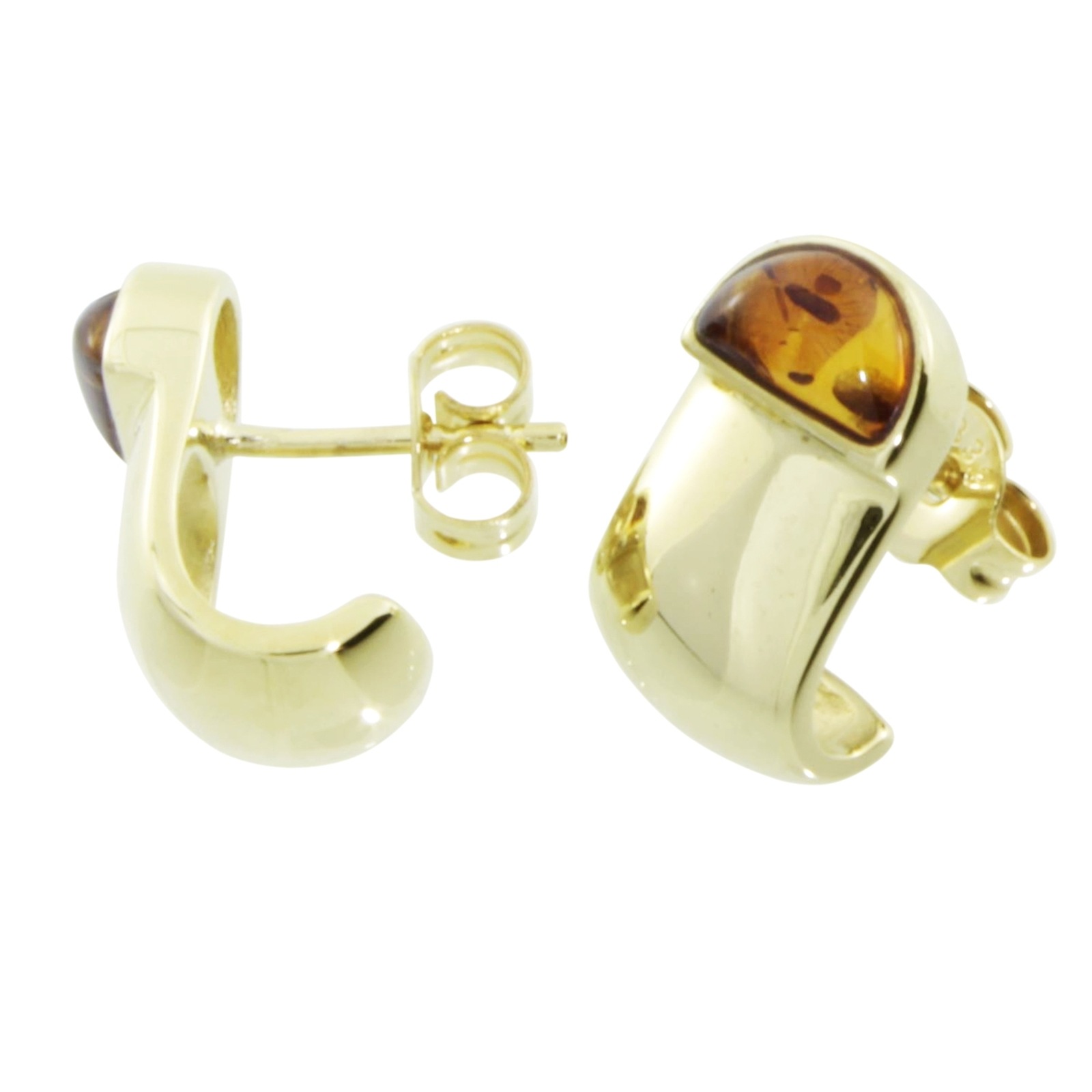 OSTSEE-SCHMUCK Paar Ohrstecker »- Ida-Marie - Silber 925/000, vergoldet - Bernstein«