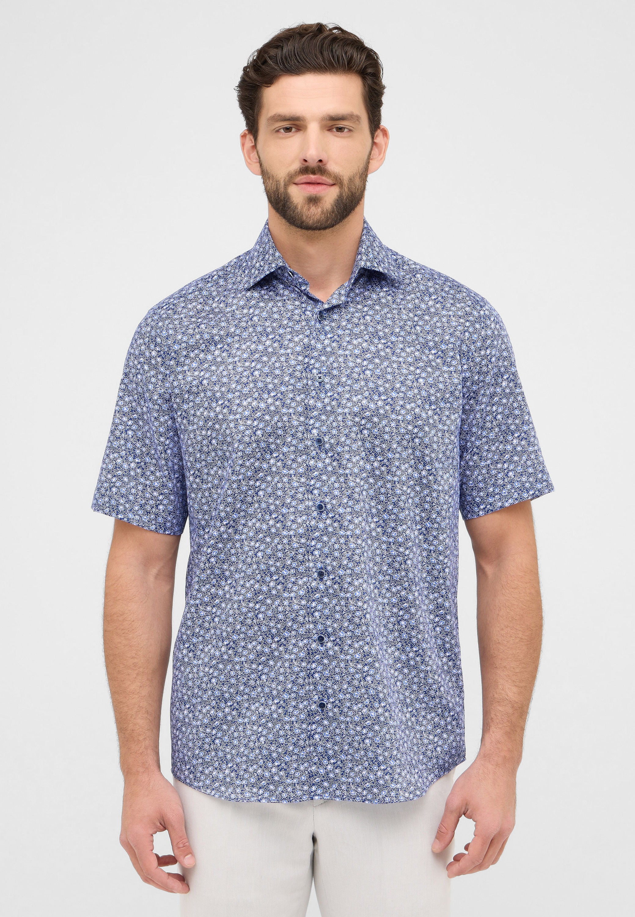 Eterna Kurzarmhemd "COMFORT FIT" NON IRON (bügelfrei) günstig online kaufen