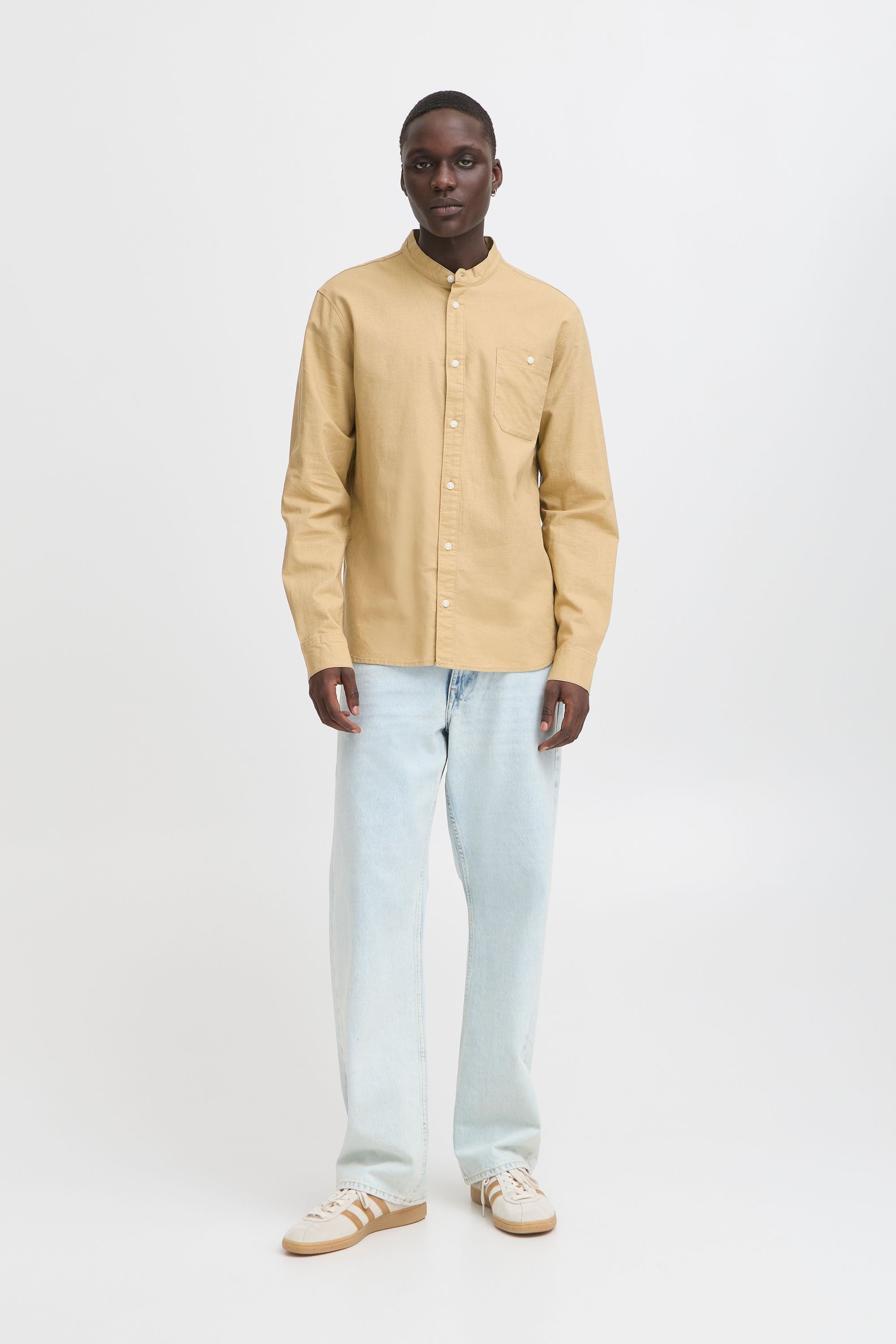 Thumbnail - Blend Leinenhemd "BHBay" Stilvolles Langarmhemd aus Leinenmix mit Brusttasche