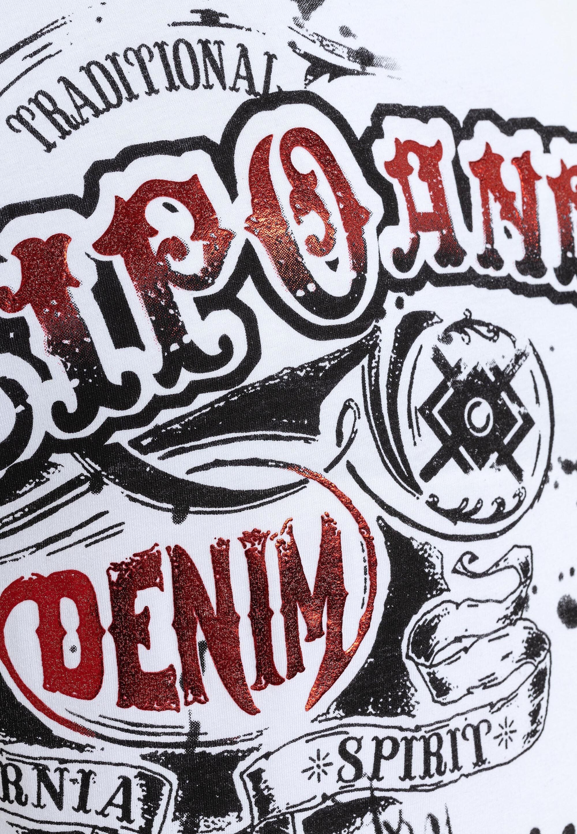 Cipo & Baxx T-Shirt »T-Shirt«, mit Rundhalsausschnitt