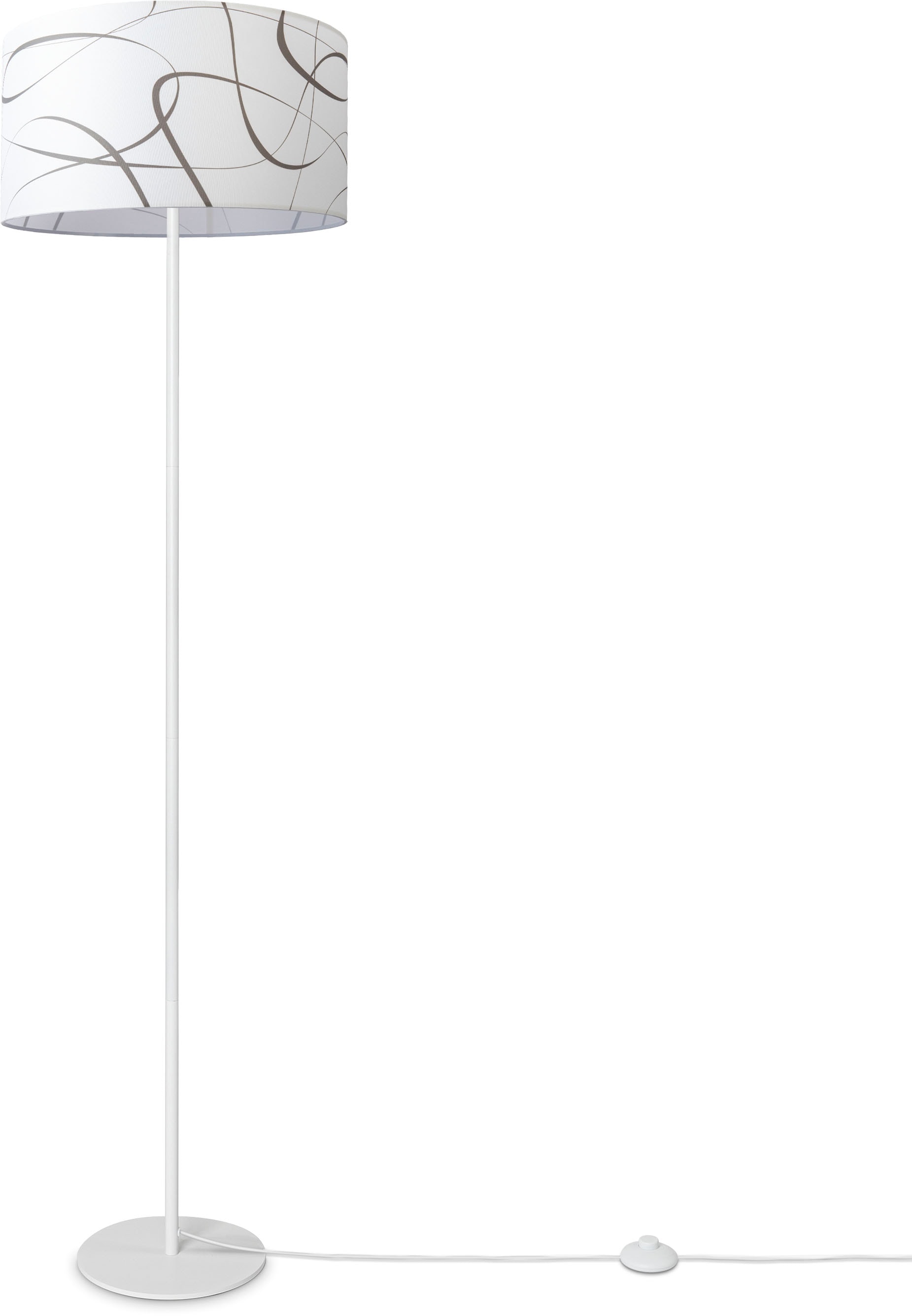 Paco Home Stehlampe »Luca Tribal«, Leuchtmittel E27 | ohne Leuchtmittel, Stehlampe Dreibein Mit Lampenschirm Stoff Modern Abstrakt Uni E27