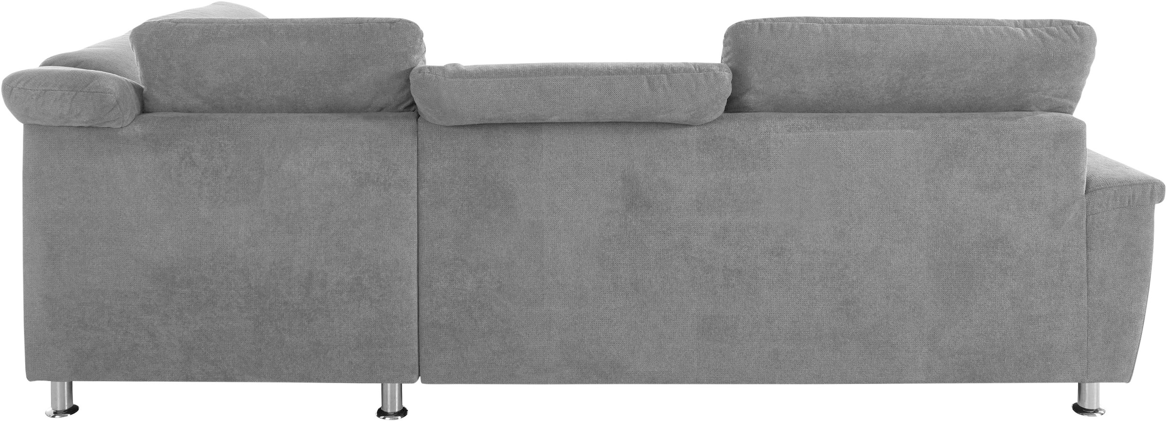 DOMO collection Ecksofa »Franzi, zeitlos und elegant, moderne Sitzheftung, L-Form«, wahlweise mit Kopfteilverstellung (dann Breite: 275 cm)