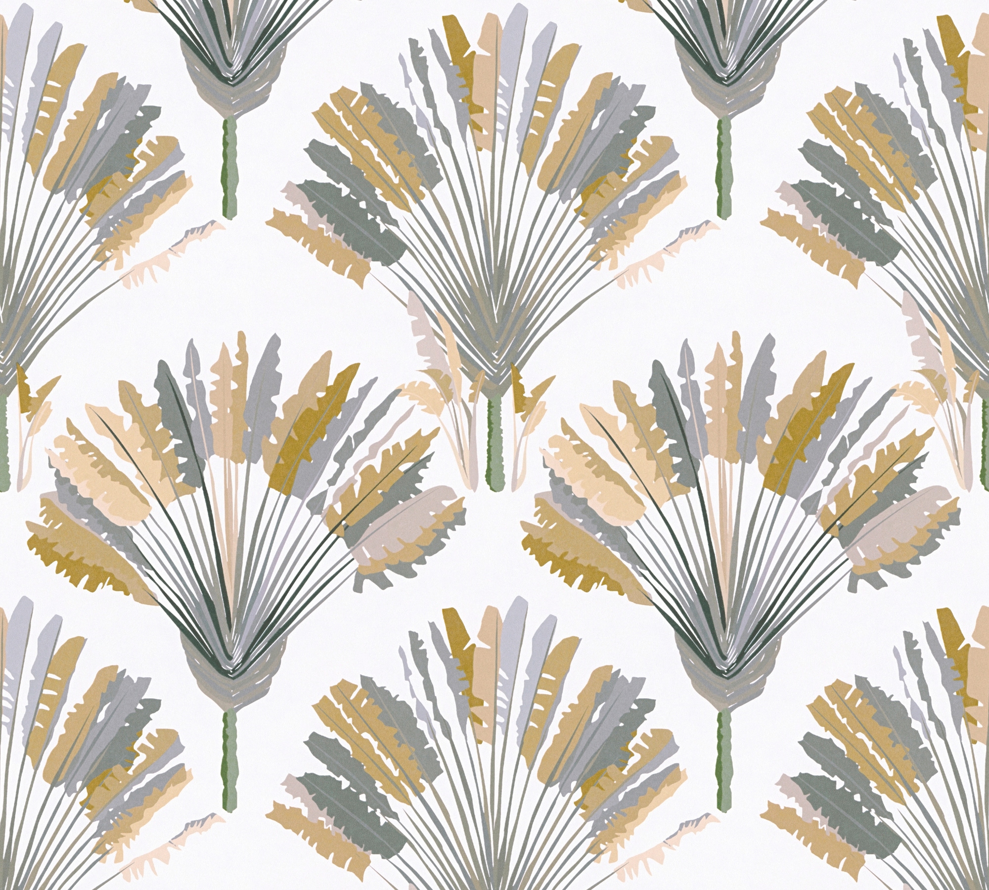 Architects Paper Vliestapete "Jungle Chic" botanisch floral tropisch glatt Palmentapete Tapete Dschungel Federn Tapeten Wohnzimmer Schlafzimmer
