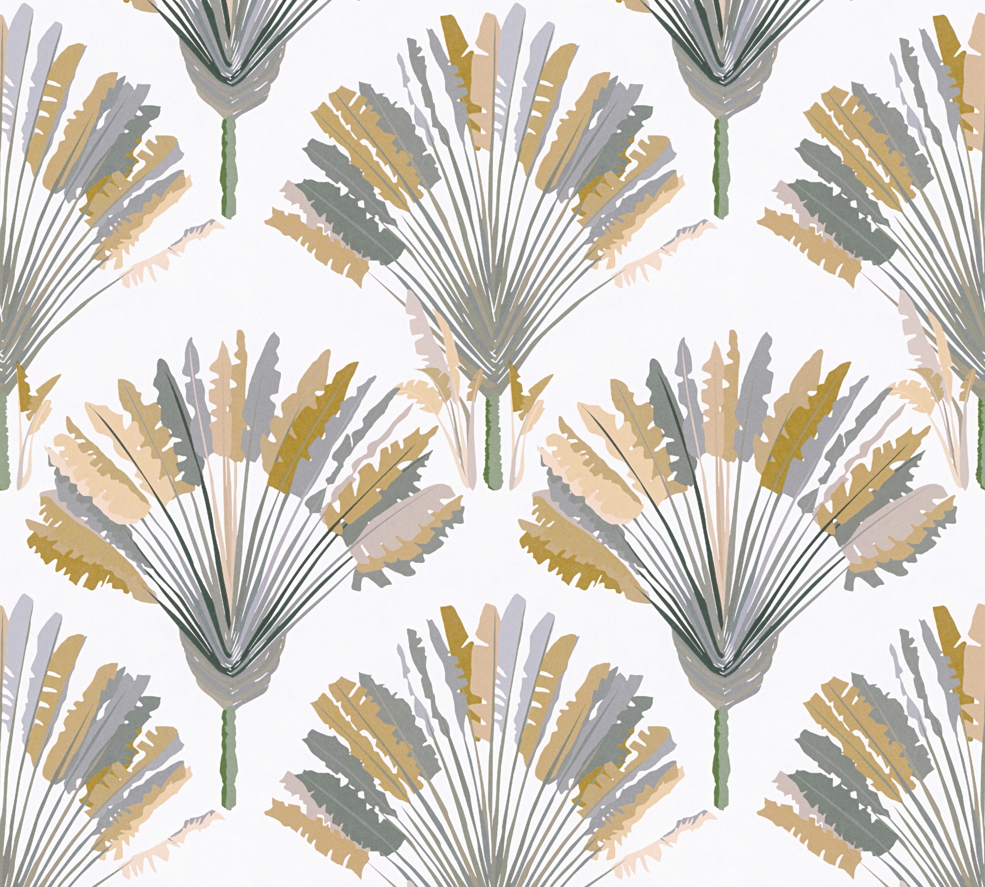 Architects Paper Vliestapete "Jungle Chic", floral-botanisch-tropisch, Palmentapete Tapete Dschungel Federn Tapeten Wohn