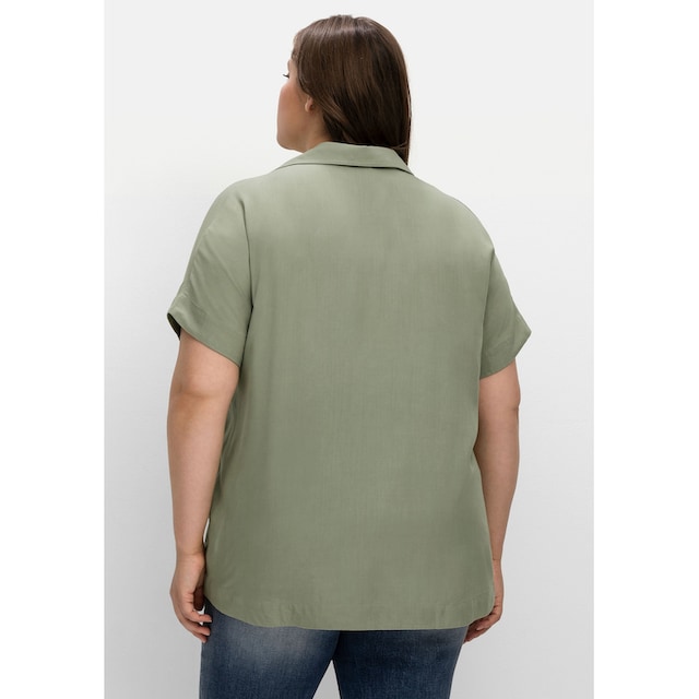 Sheego Tunika »Große Größen«, mit Hemdkragen und V-Ausschnitt bestellen |  BAUR