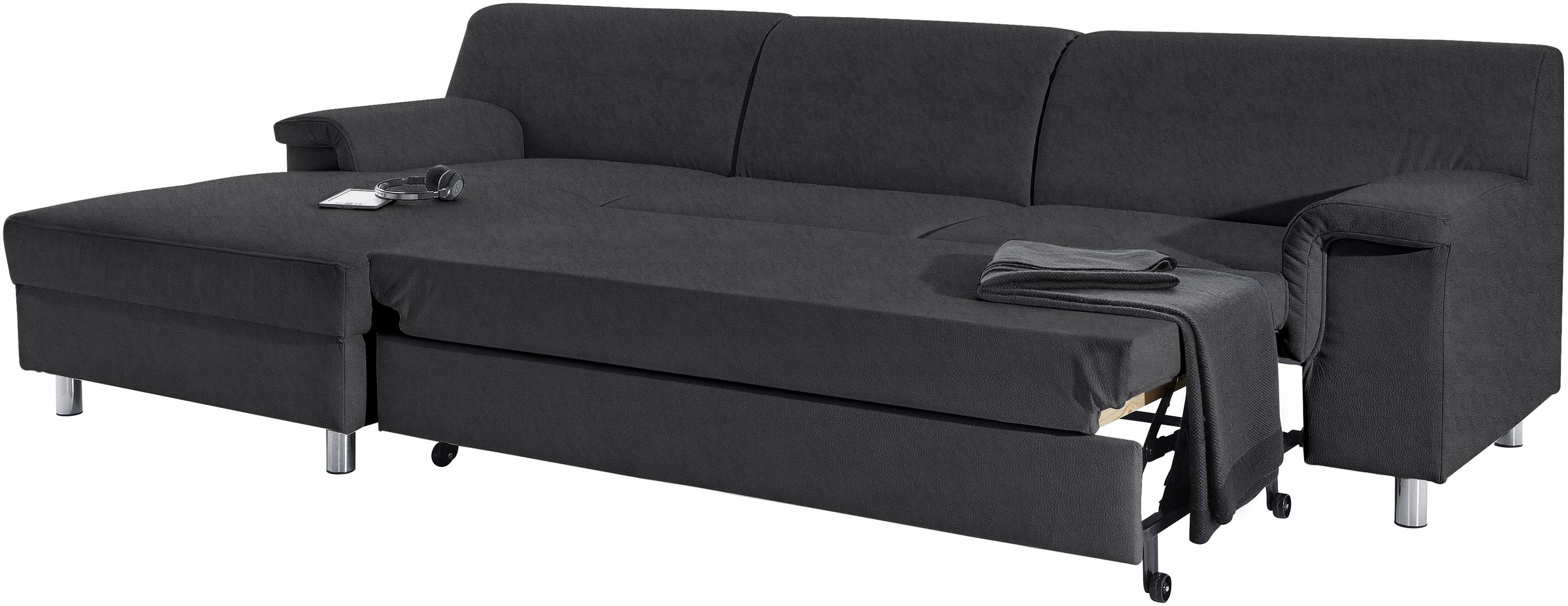 INOSIGN Ecksofa "Jamie, modern und elegant, Fußhöhe 9cm, L-Form,", wahlweis günstig online kaufen