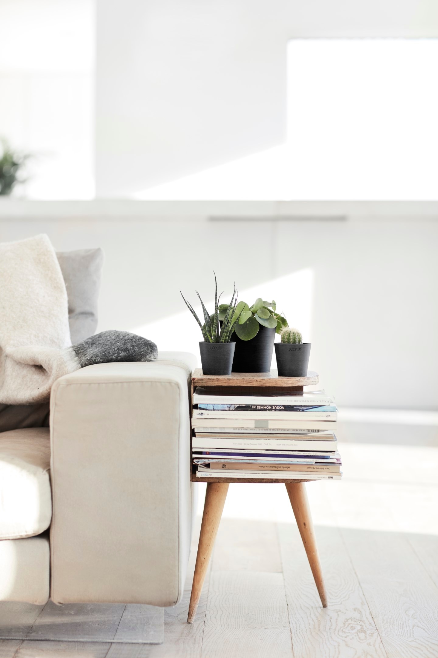 ECOPOTS Blumentopf »AMSTERDAM Mini Dark Grey« BxTxH: 8x8x7 cm