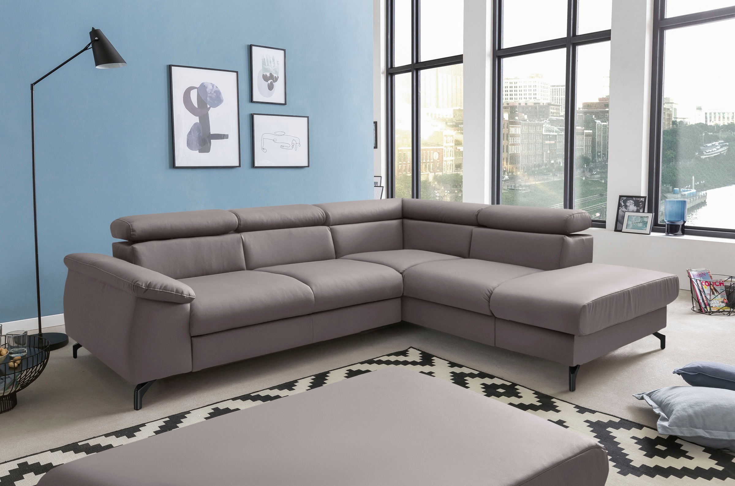 COTTA Ecksofa "Komaris L-Form", mit Kopfteilverstellung, wahlweise mit Bett günstig online kaufen