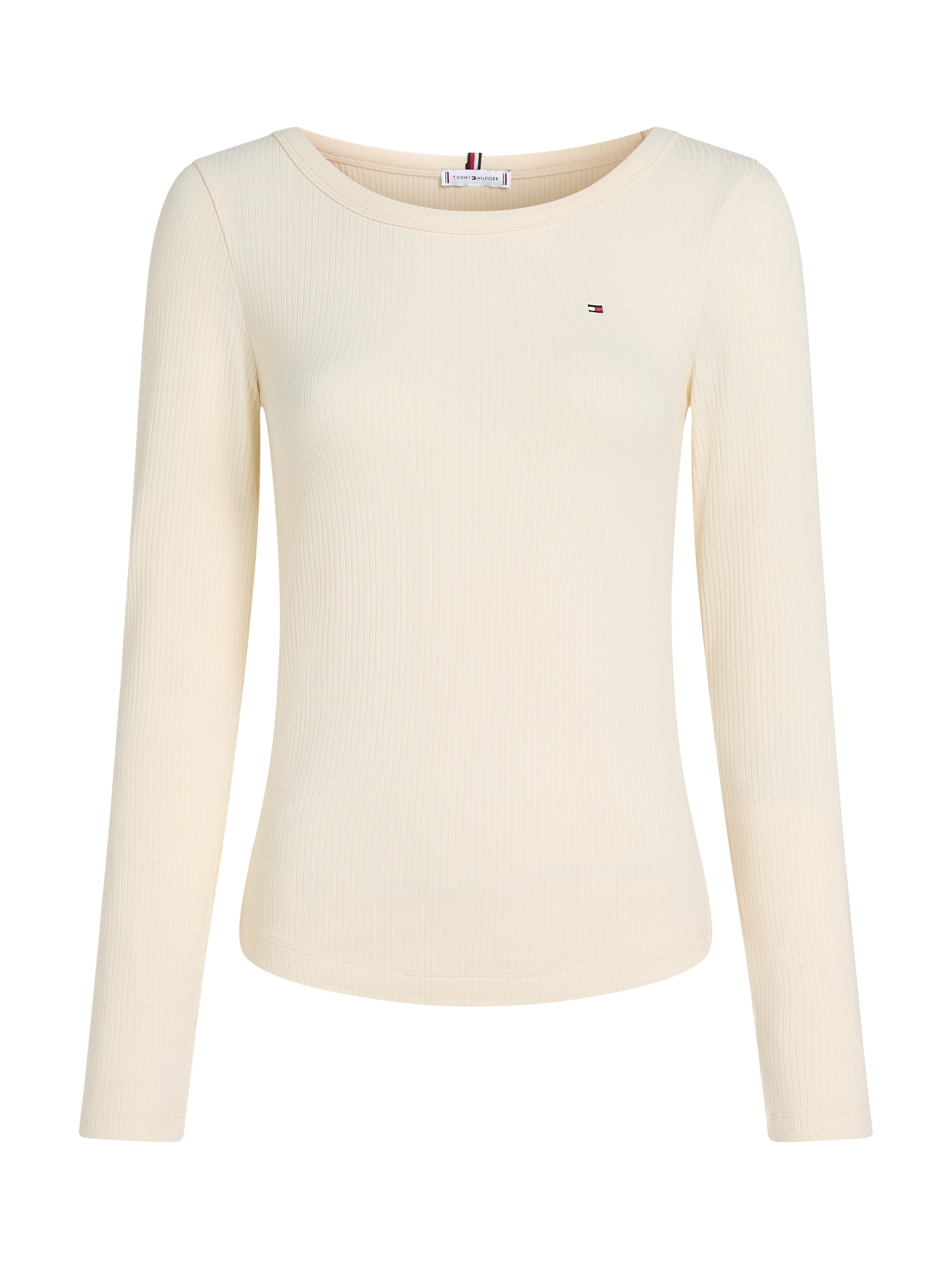 Tommy Hilfiger Langarmshirt »SLIM 5X2 RIB O-NK LS«, mit Struktur