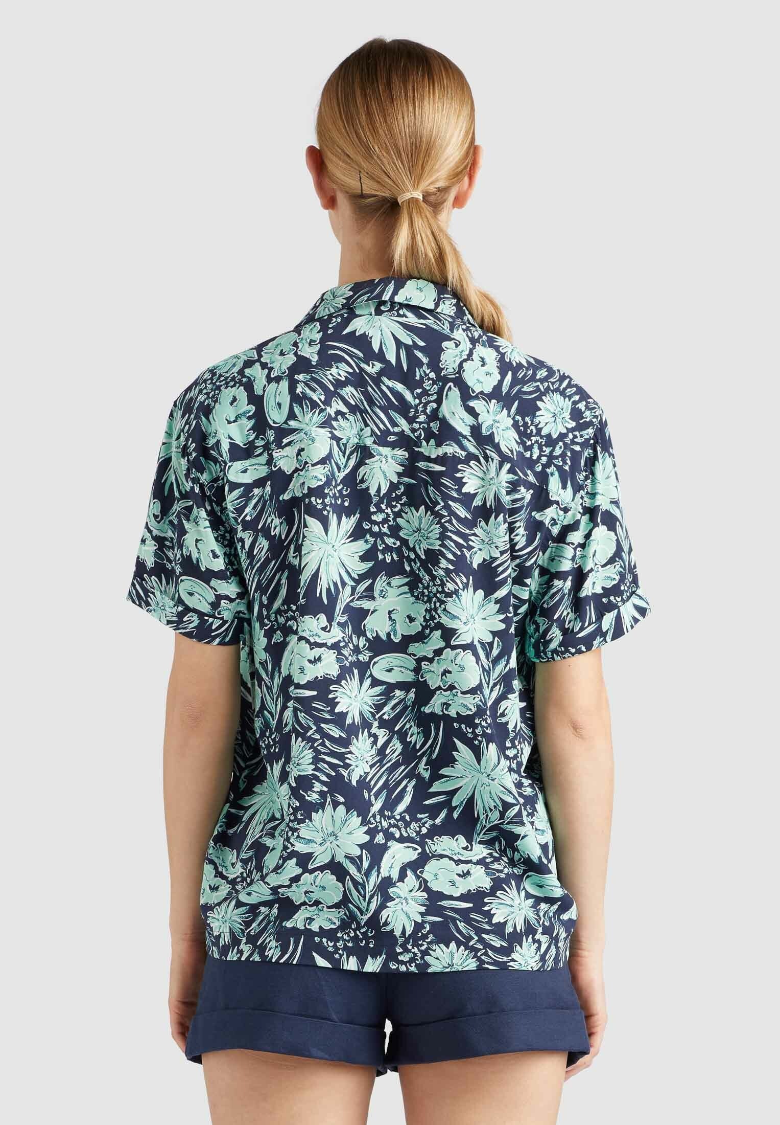 khujo Kurzarmbluse »khujo Bluse ALMERIA«, aus bedruckter Viskose im Loose Fit
