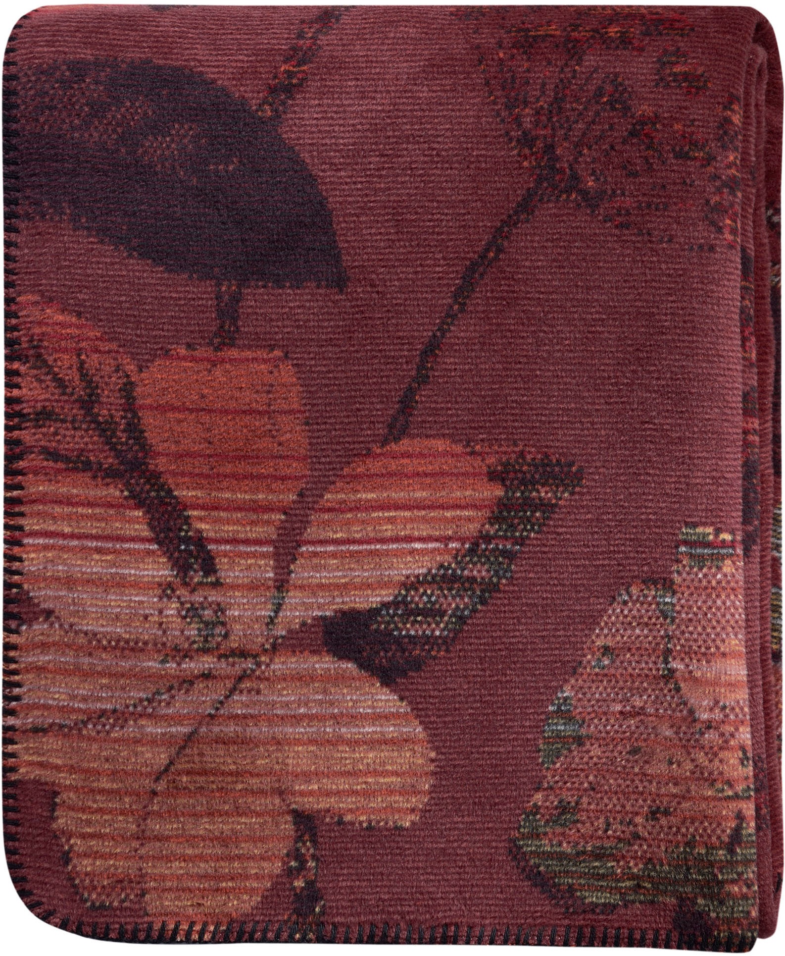 Biederlack Wohndecke »Wohndecke Velvet Bloom mit geketteltem Zierstich«, Made in Germany