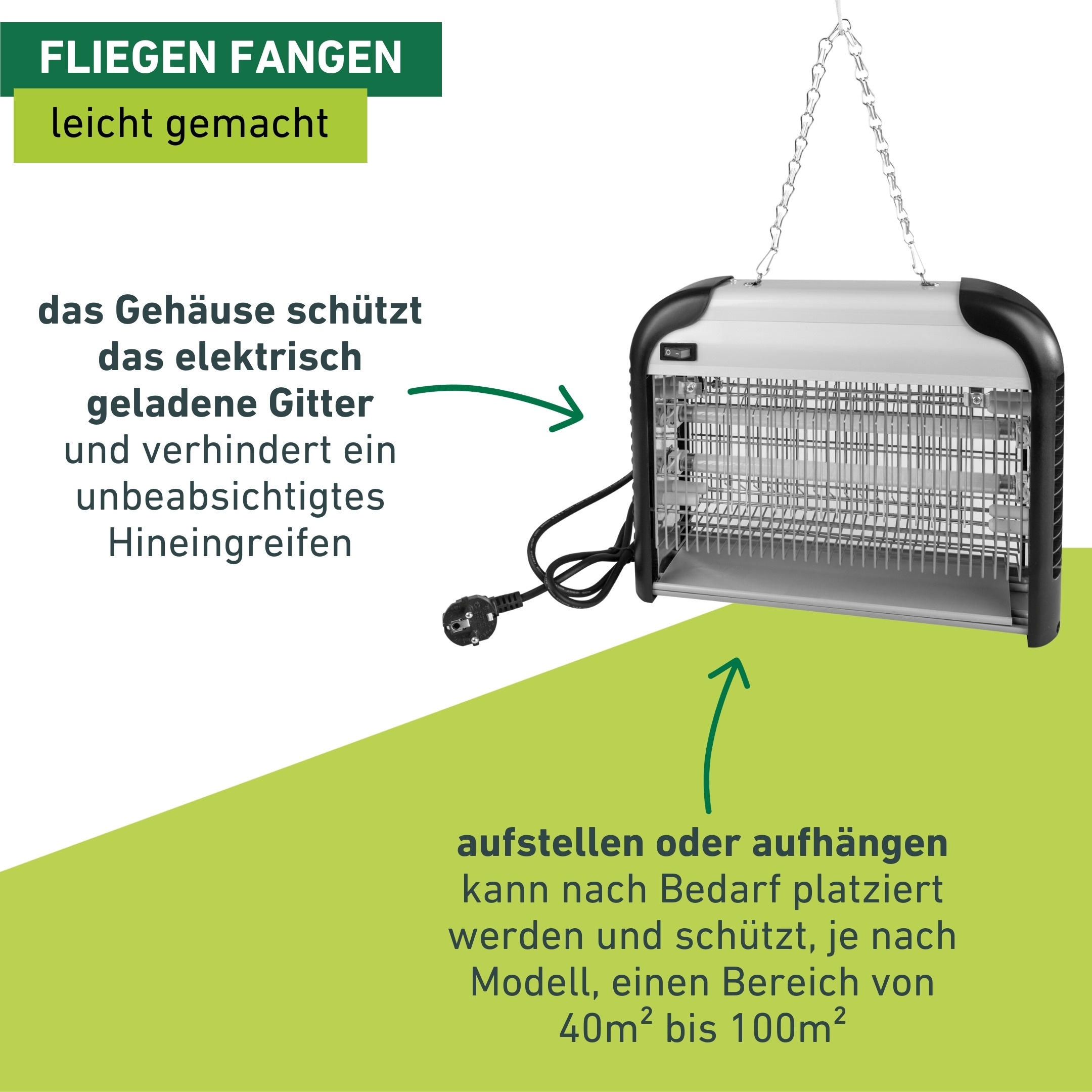 Windhager Insektenfalle »Fluginsekten Schutzlampe« zieht Insekten mithilfe von UV-Licht an, erhältlich in 8 oder 20 Watt