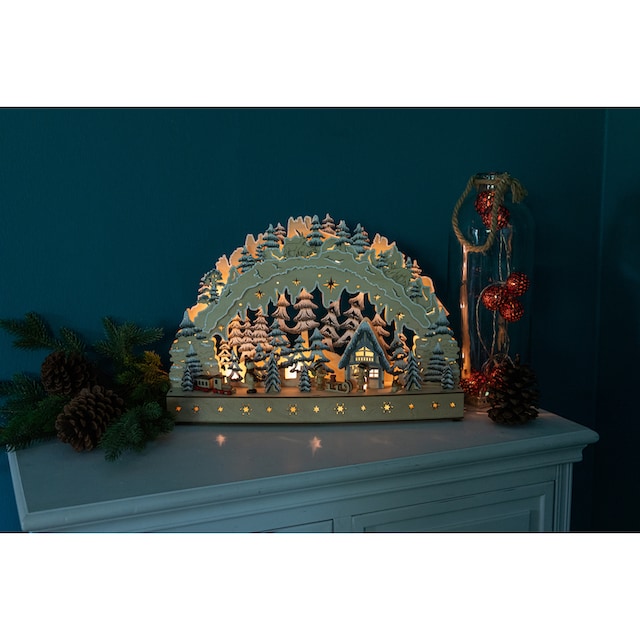 Myflair Möbel & Accessoires LED Schwibbogen »Weihnachtsdeko«, aus Holz, mit LED  Beleuchtung, Höhe ca. 31 cm bestellen | BAUR