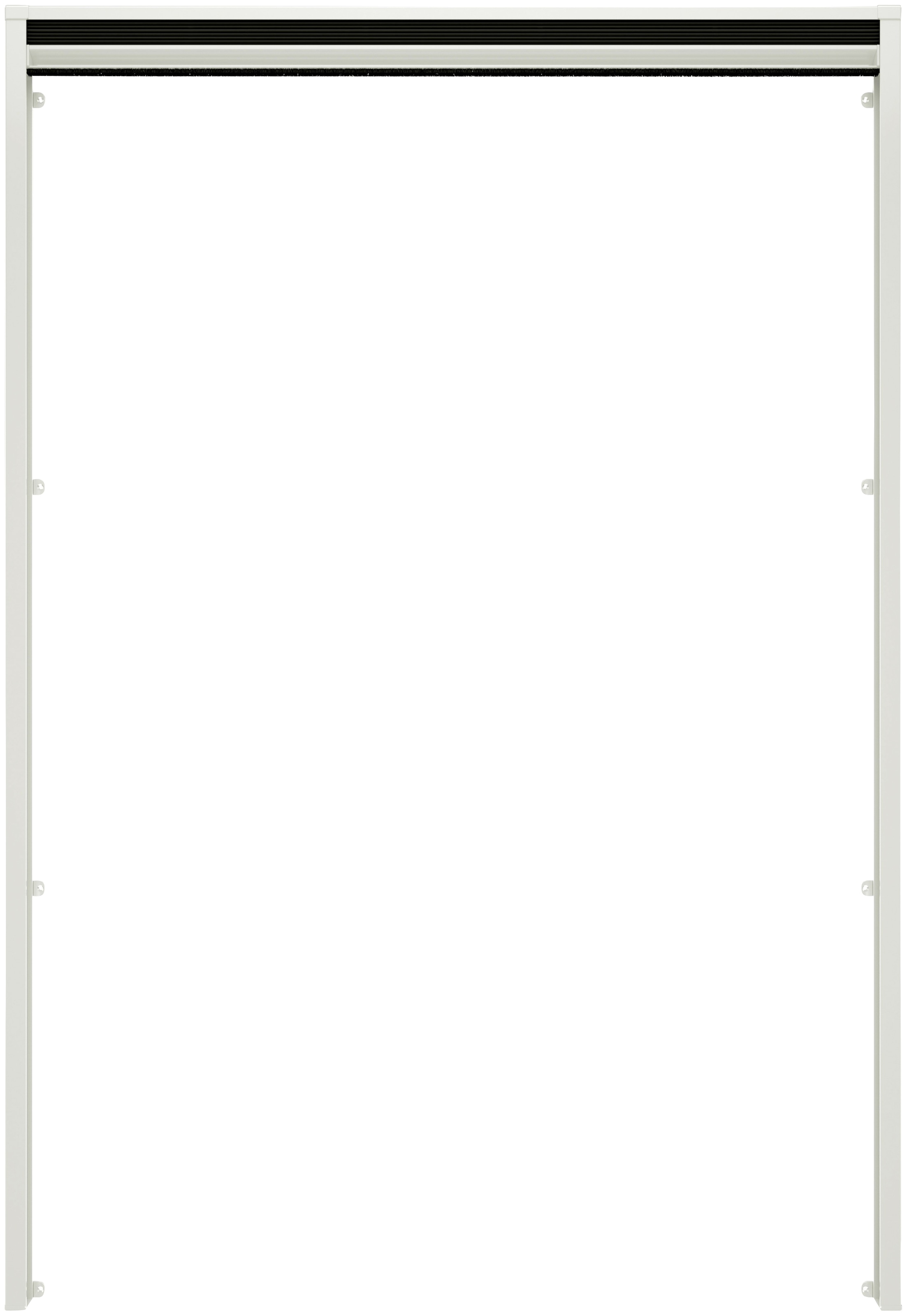 hecht international Insektenschutzrollo "für Dachfenster", transparent, weiß/schwarz, BxH: 160x180 cm