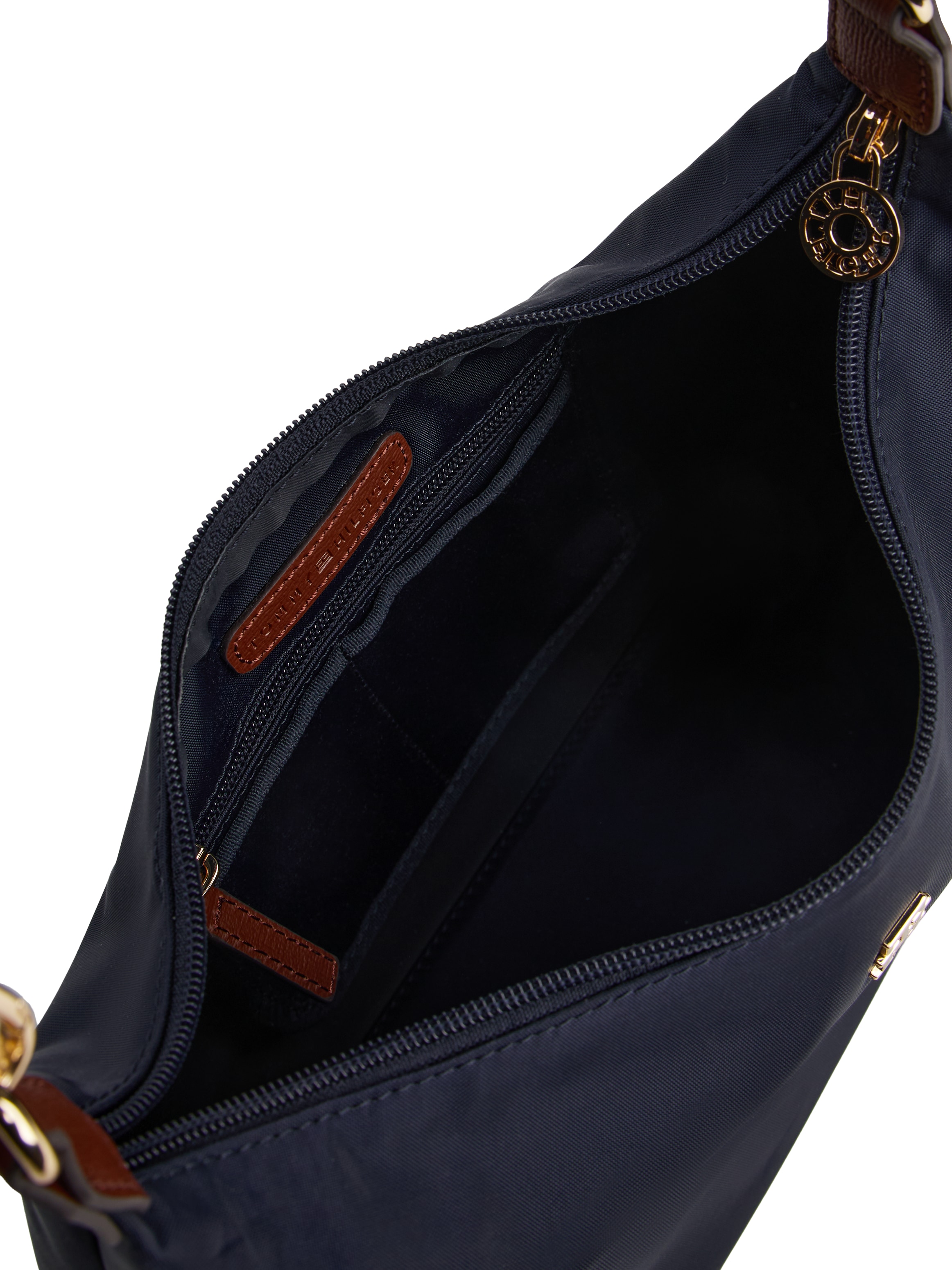 Tommy Hilfiger Schultertasche »POPETTE SHOULDER BAG«, Damen Umhängetasche, Tragetasche mit TH-Schmuckelement