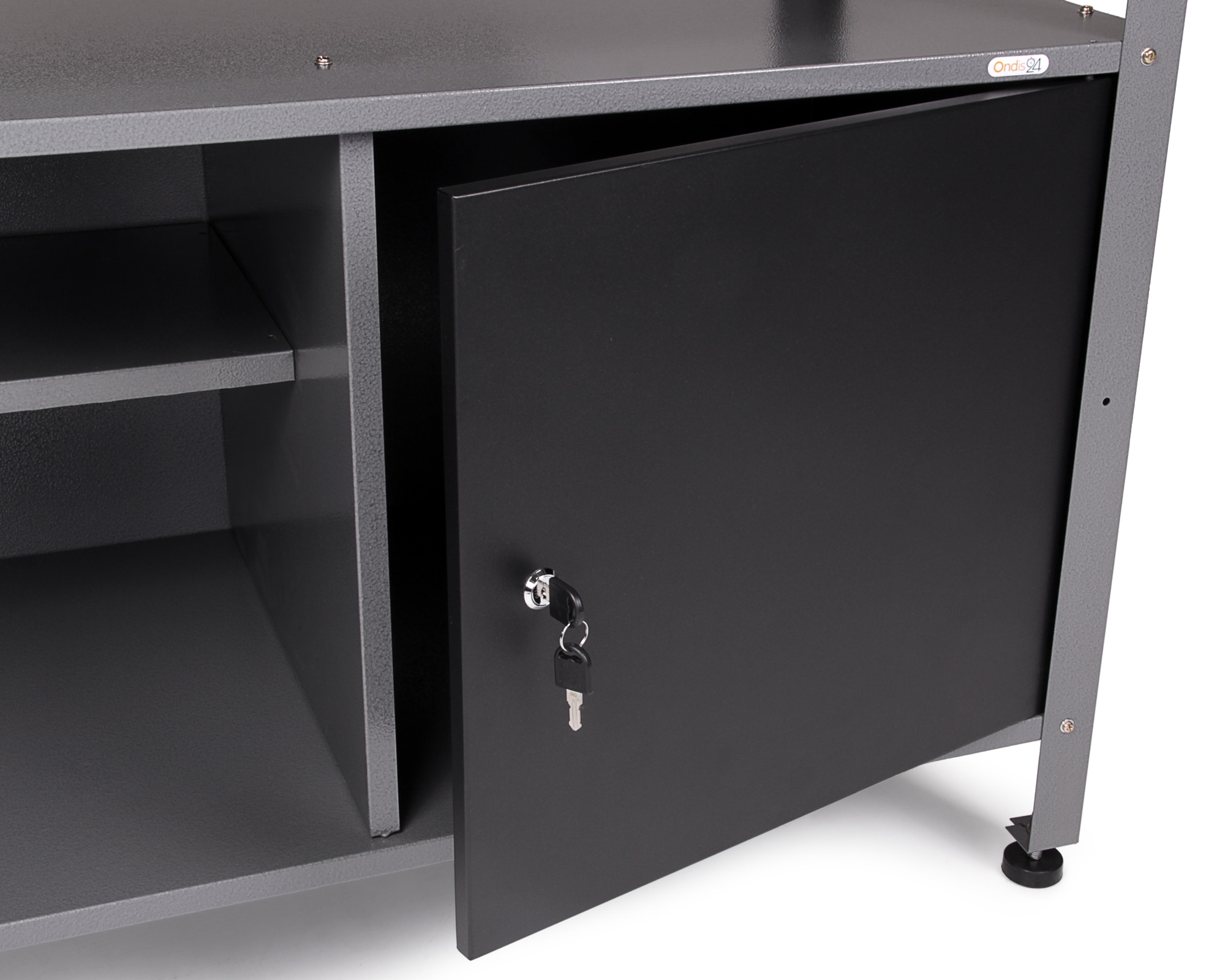 ONDIS24 Werkstatt-Set »»240cm mit LED & Lautsprecher««, (5 tlg.), Werkstatteinrichtung 240 cm - Arbeitshöhe 85 cm