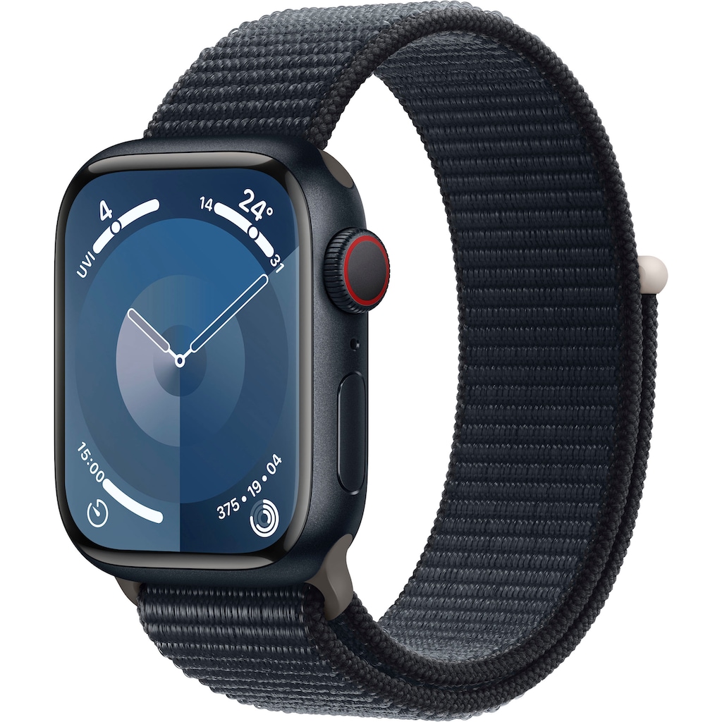 Apple Smartwatch »Watch Series 9 GPS + Cellular 41mm Aluminium«, (Watch OS 10)