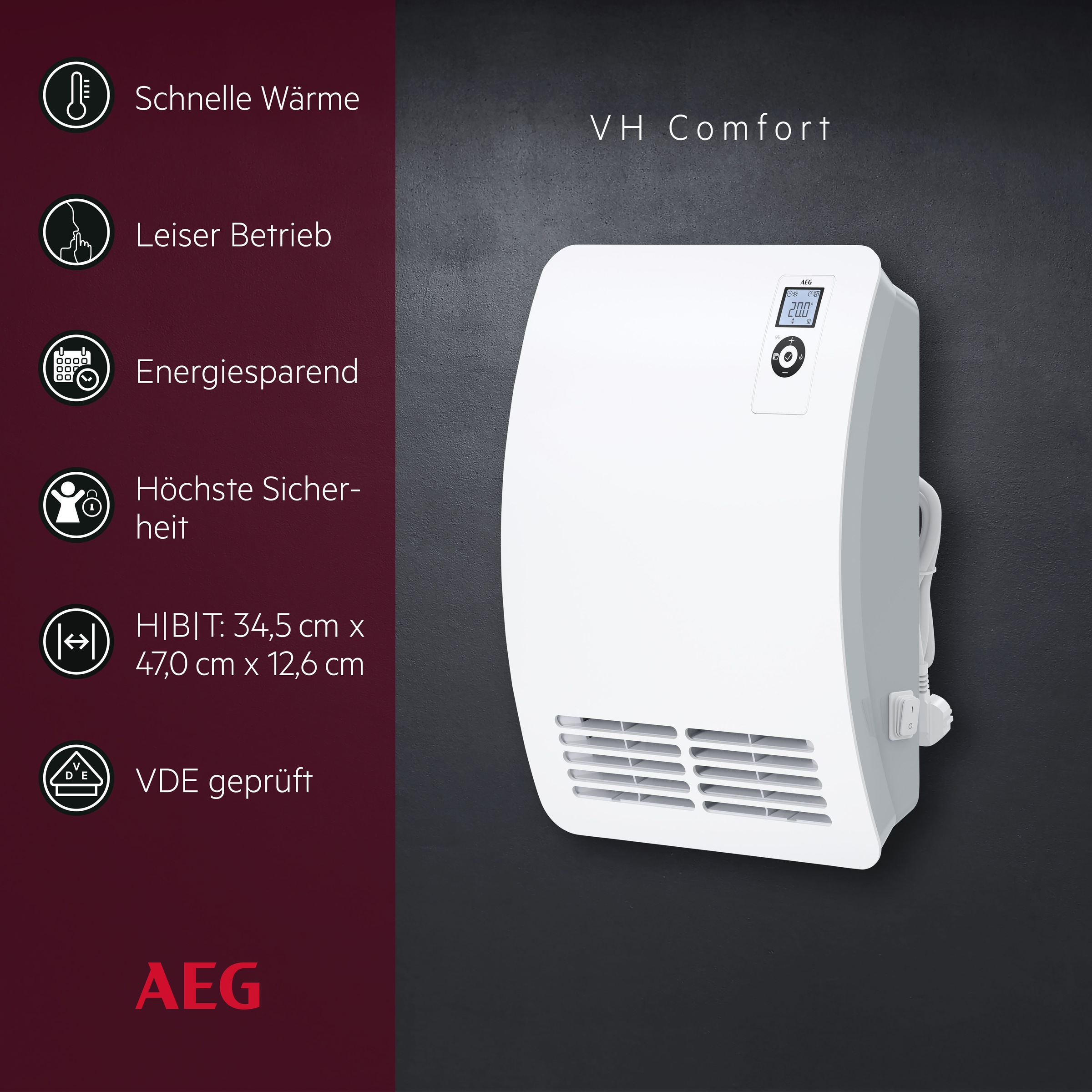 VH Comfort Ventilatorheizer 2000W 230V ws (238722)