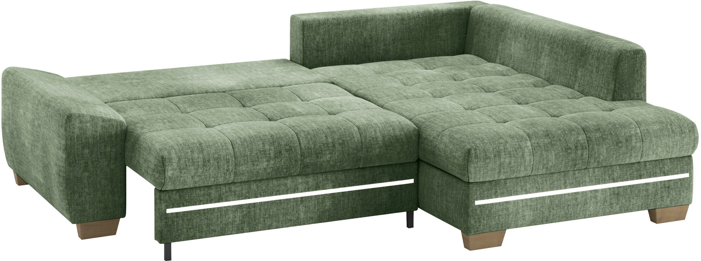 Mr. Couch Ecksofa »Nikita II, L-Form«, mit Kaltschaum, RGB-LED Beleuchtung, wahlweise mit Bett, Bettkasten