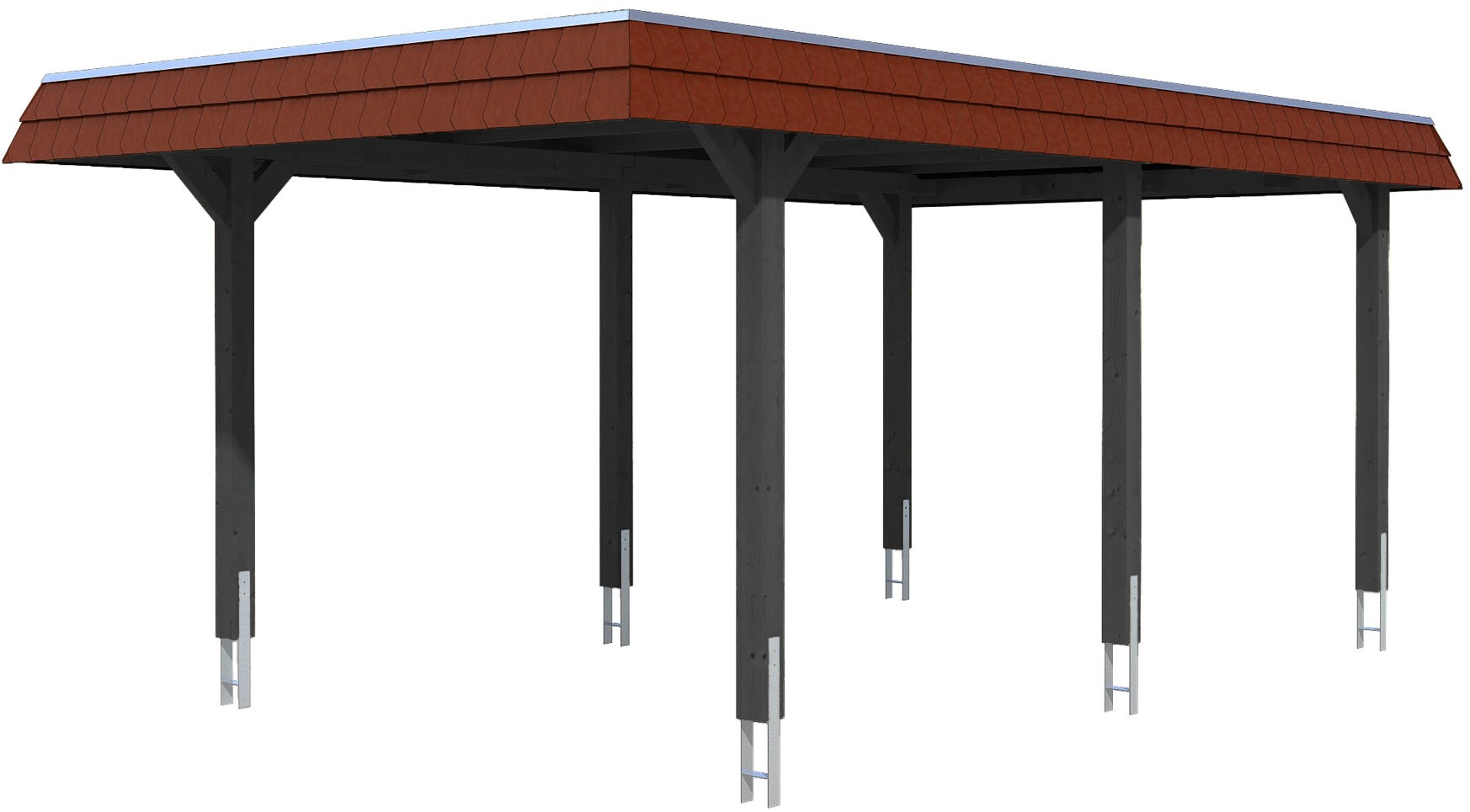 Einzelcarport SKANHOLZ, grau, Carports, "Wendland"