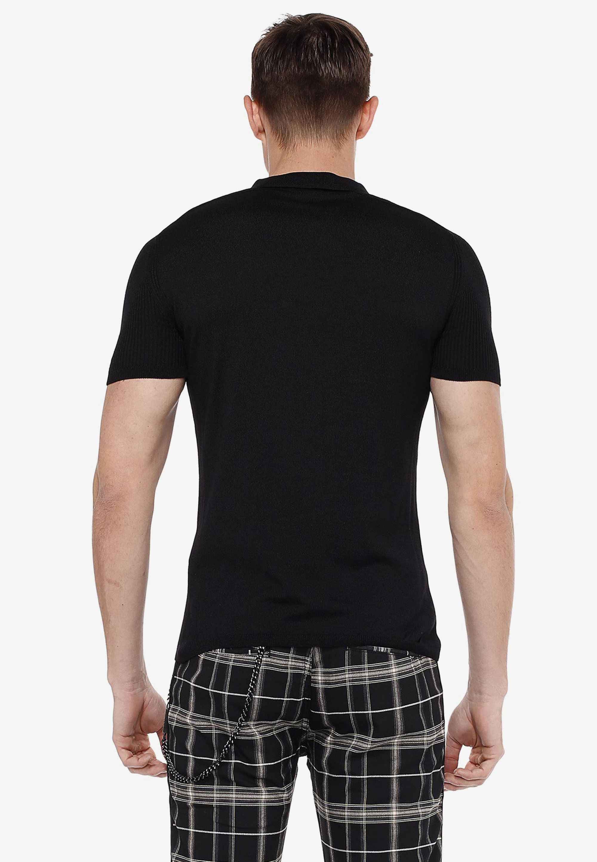 Cipo & Baxx T-Shirt »T-Shirt«, Henley-Ausschnitt