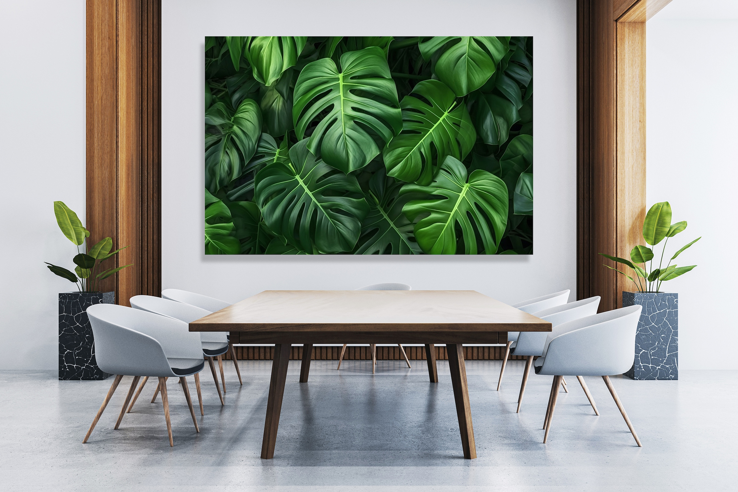 queence XXL-Wandbild "Akustikbild Monstera Blätter Pflanze", Blätter-Blätte günstig online kaufen