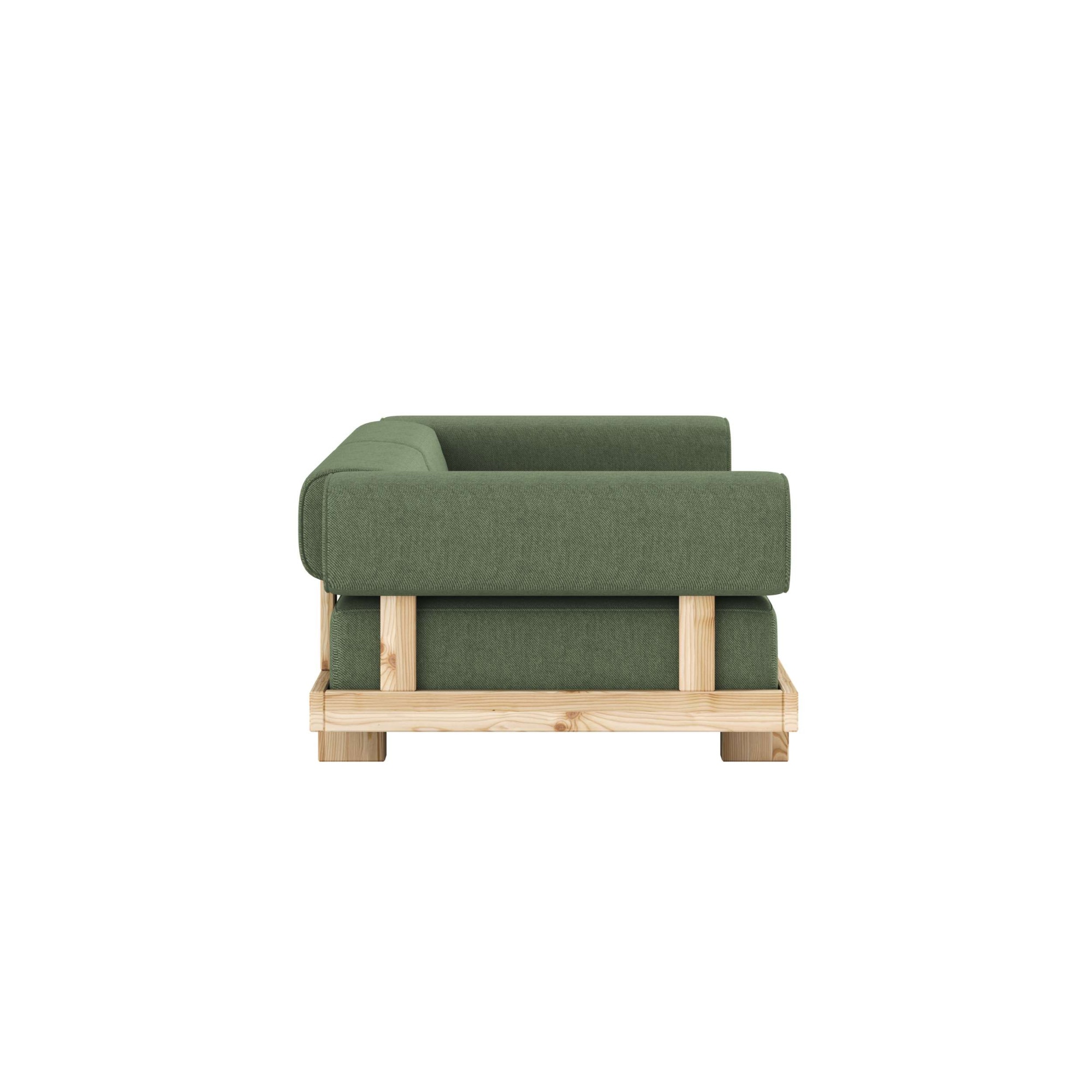 Karup Design Schlafsofa »Stay Sofa Bed, mit Bettfunktion & Boxspring, 3 Sitzer aus Massivholz« Boxspring-Matratze mit Sprungfedern, 90 x 200 cm, Made in Europe