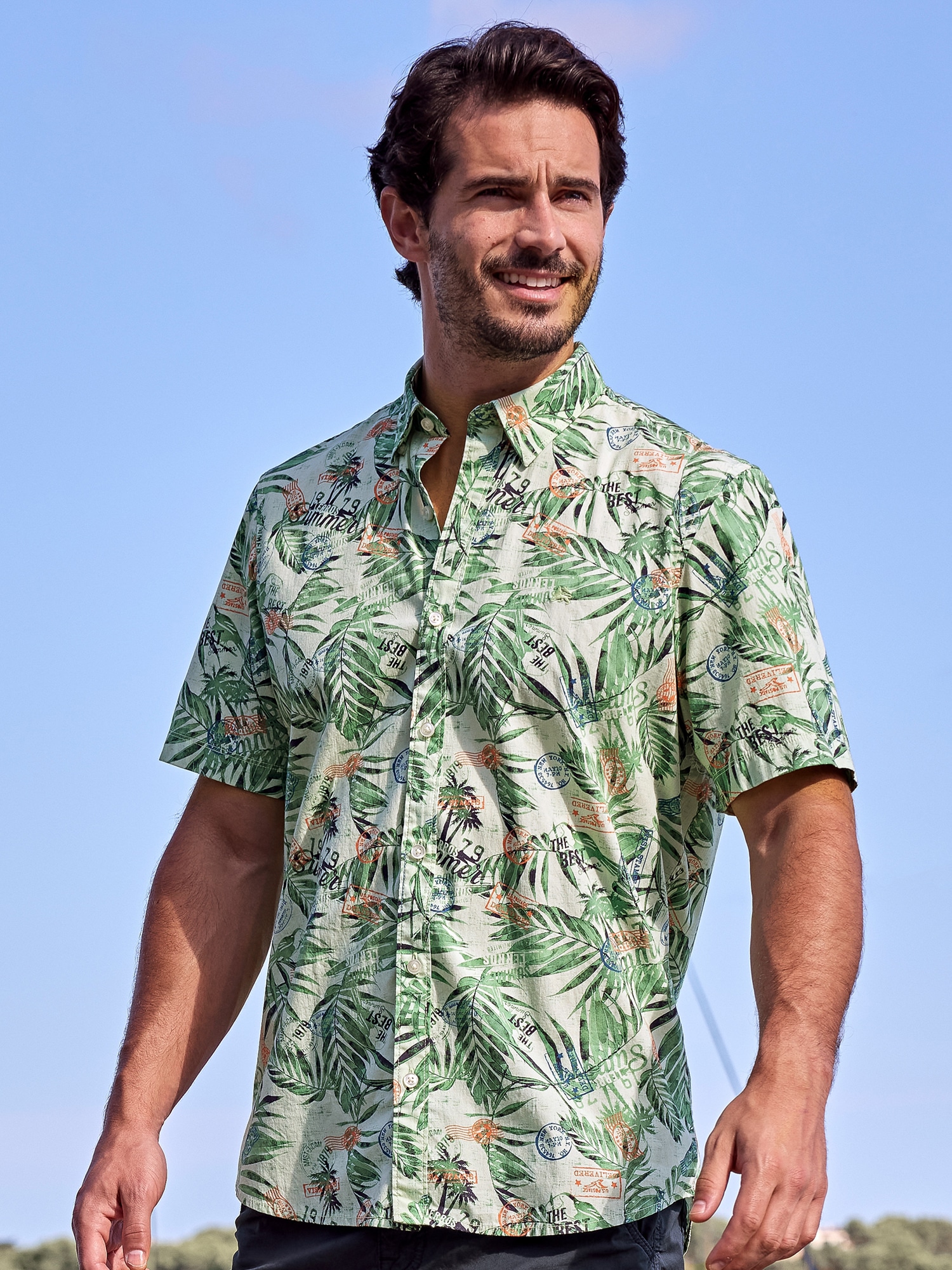 LERROS Kurzarmhemd "Floral gemustertes Halbarmhemd für Herren" günstig online kaufen