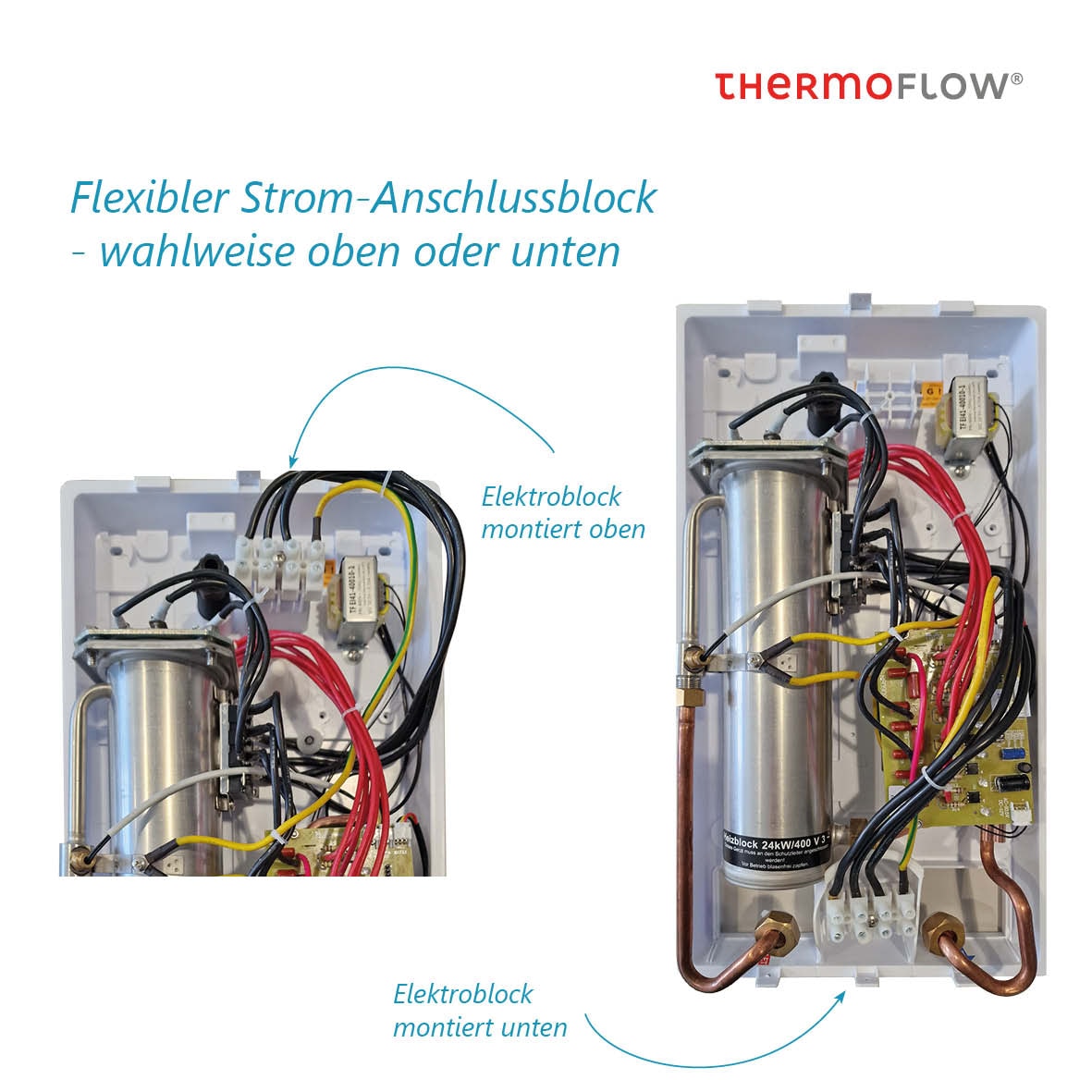 Thermoflow Durchlauferhitzer »Thermoflow Hydrex 18/21/24«, mit stufenloser Temperaturregelung